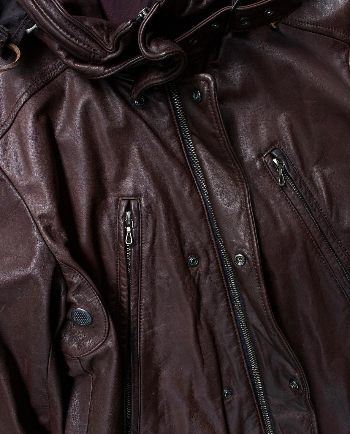 Kyoji Maruyama AW08 Cowhide Leather Multi-zip Brown Rider Jacket