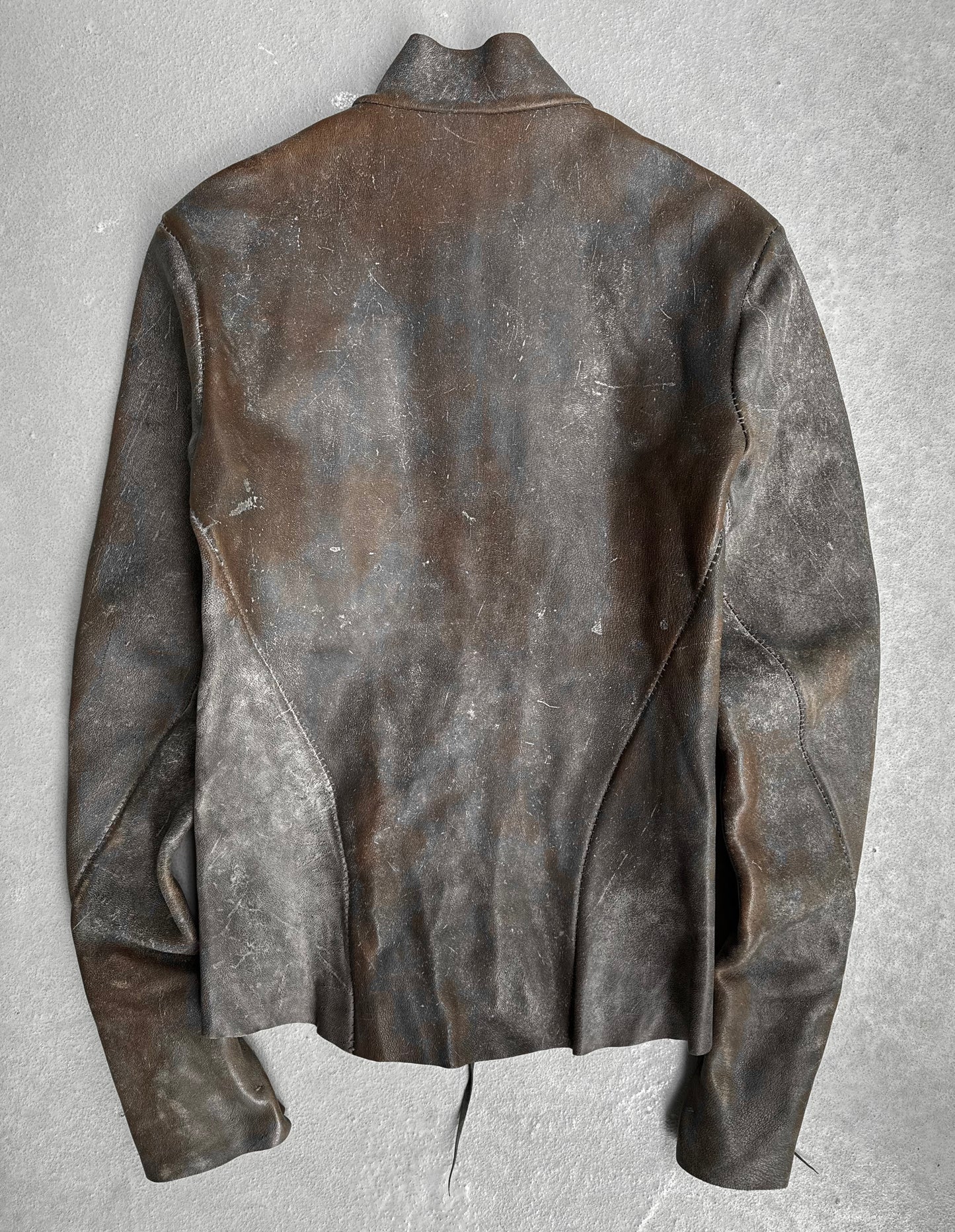 m.a+ by Maurizio Amadei ‘J224Z*’ Molded Horse Leather Rider Jacket