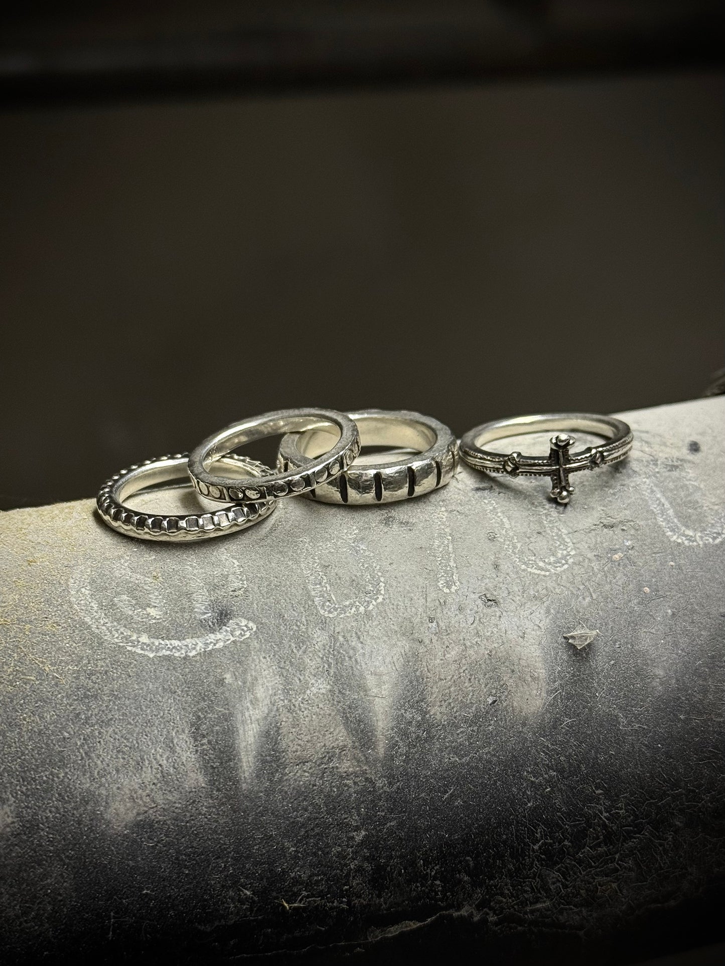 WERKSTATT:MÜNCHEN 'M1330SI' .925 Silver 4 Combination Cross Ring (Older Model) detail | DRIEW GARMENTS