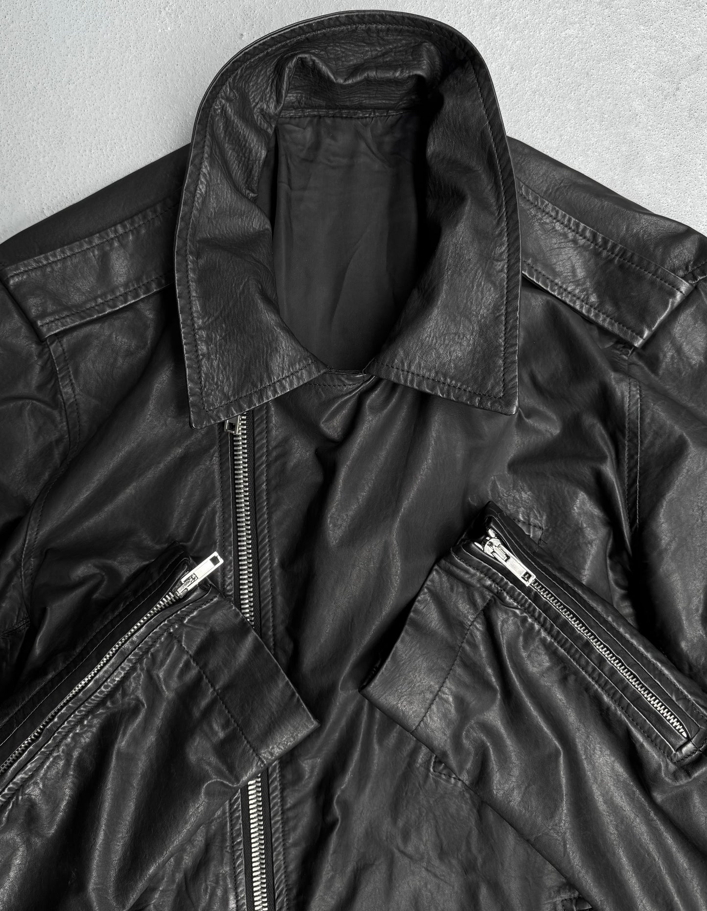 Rick Owens SS12 “NASKA” Calfskin Leather ‘Stooges’ Biker Jacket