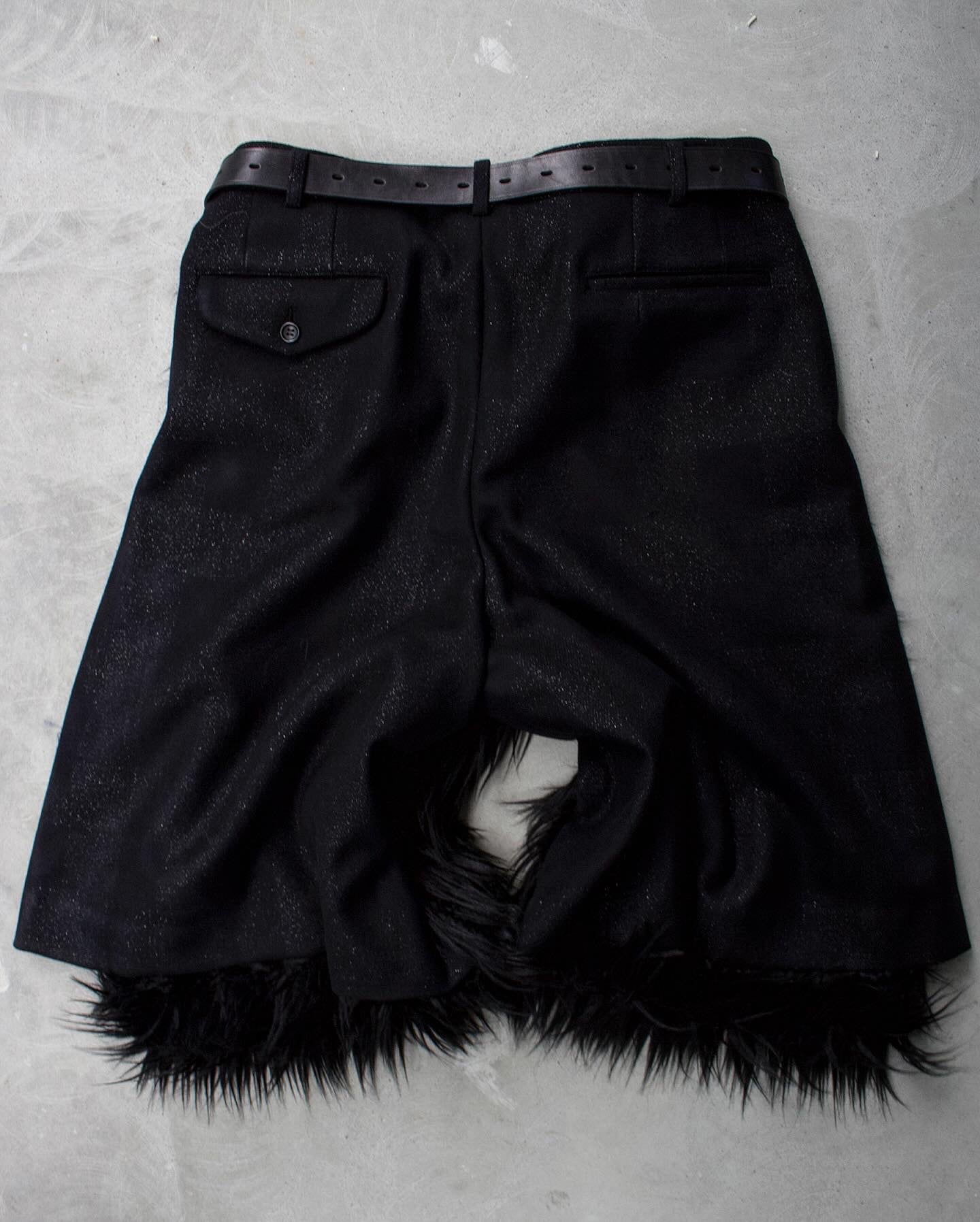 COMME des GARÇONS HOMME PLUS AW23 Oversized Faux Fur Shorts