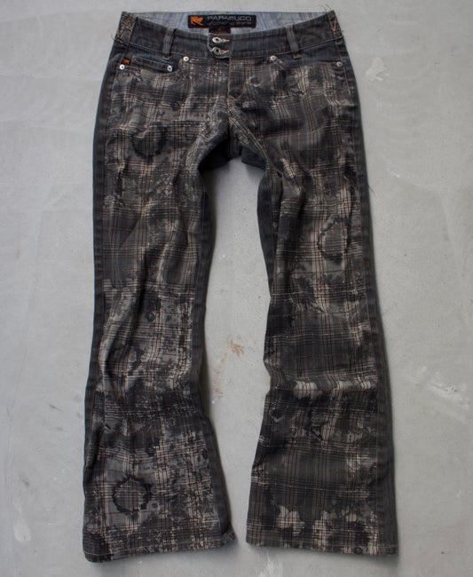 Vintage Y2K Parasuco ‘Ergonomic Jeans’ Plaid Bootcut Denim