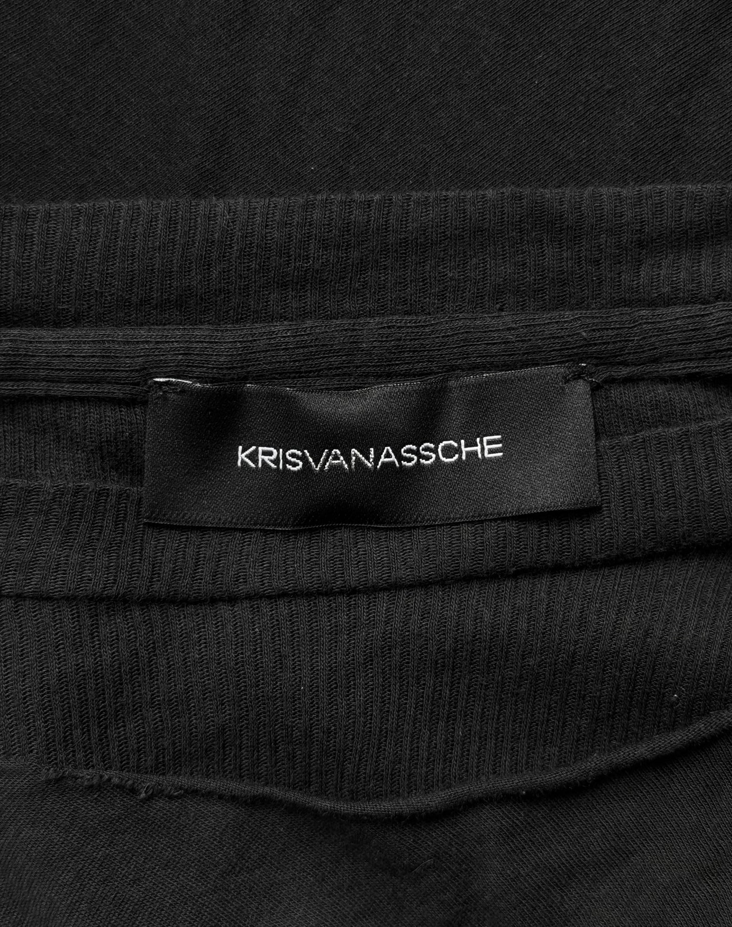 KRISVANASSCHE Early 00s Distressed Double Layer T-Shirt