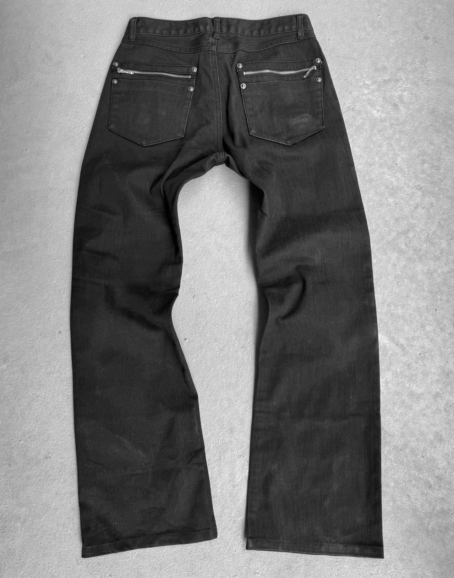 SemanticDesign Early 00s Washed Black Bootcut Flare Denim
