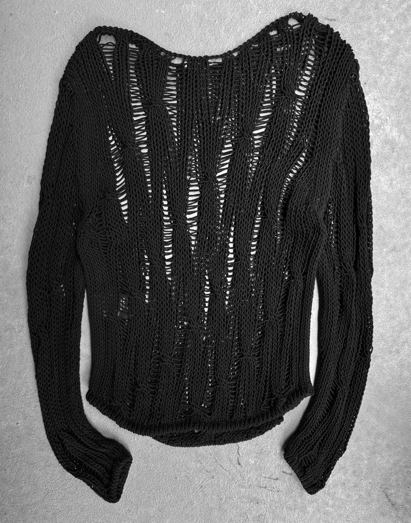 Saint Laurent Paris SS15 Fishnet Knitted Sweater