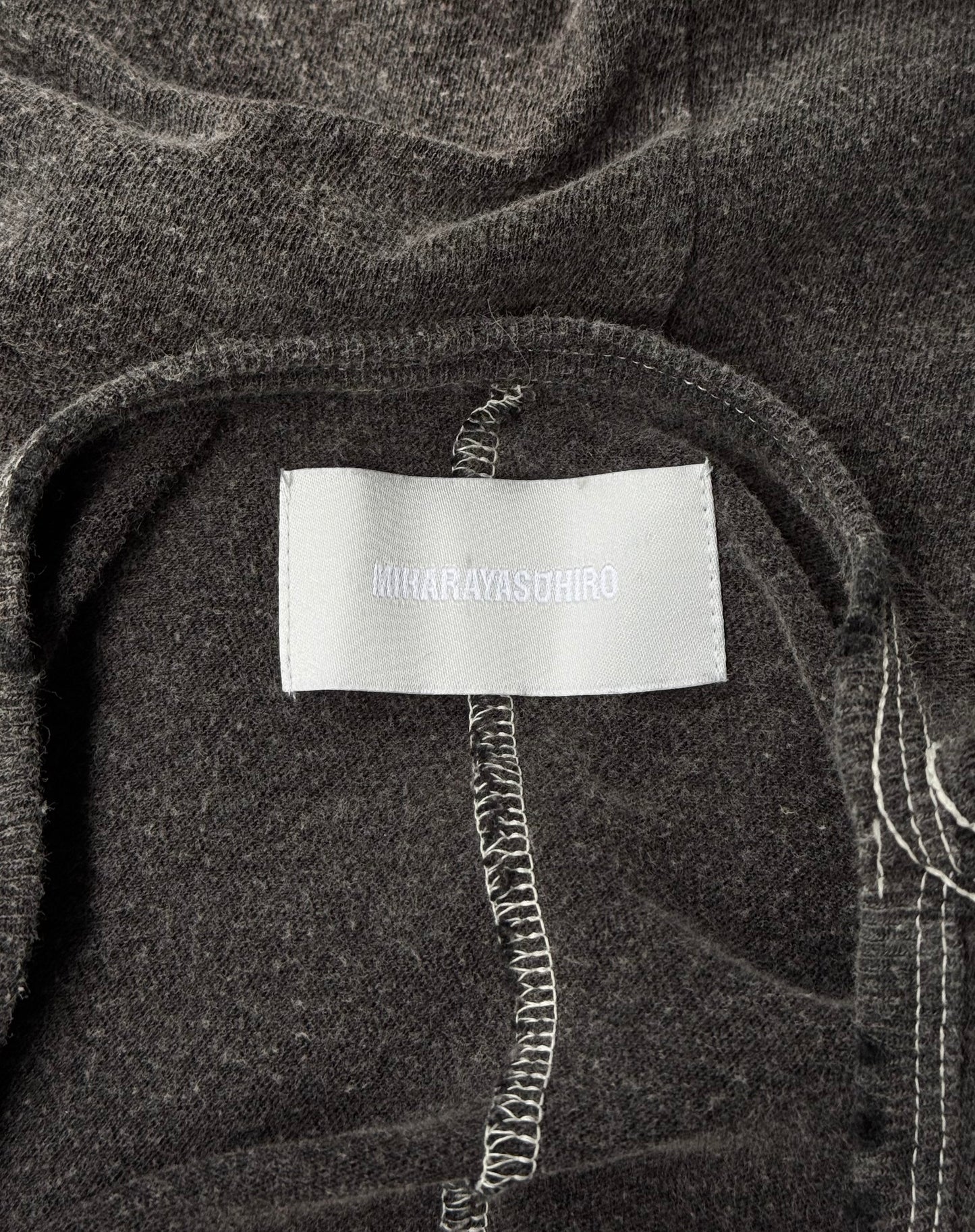 MiharaYasuhiro AW10 ‘L.A.R’ Graphic Washed Grey Long-sleeves