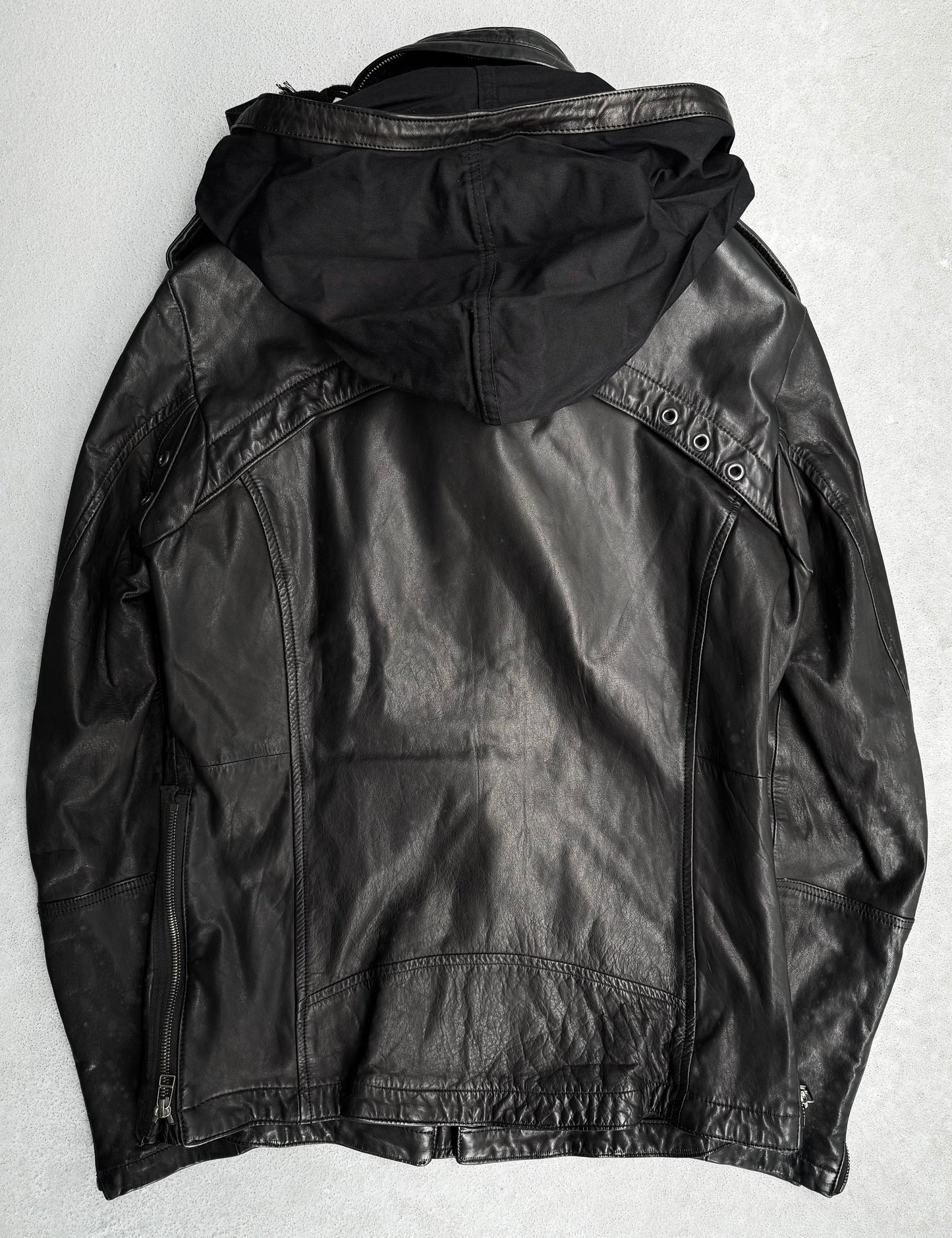 Kyoji Maruyama AW08 Cowhide Leather Multi-pockets Black Rider Jacket