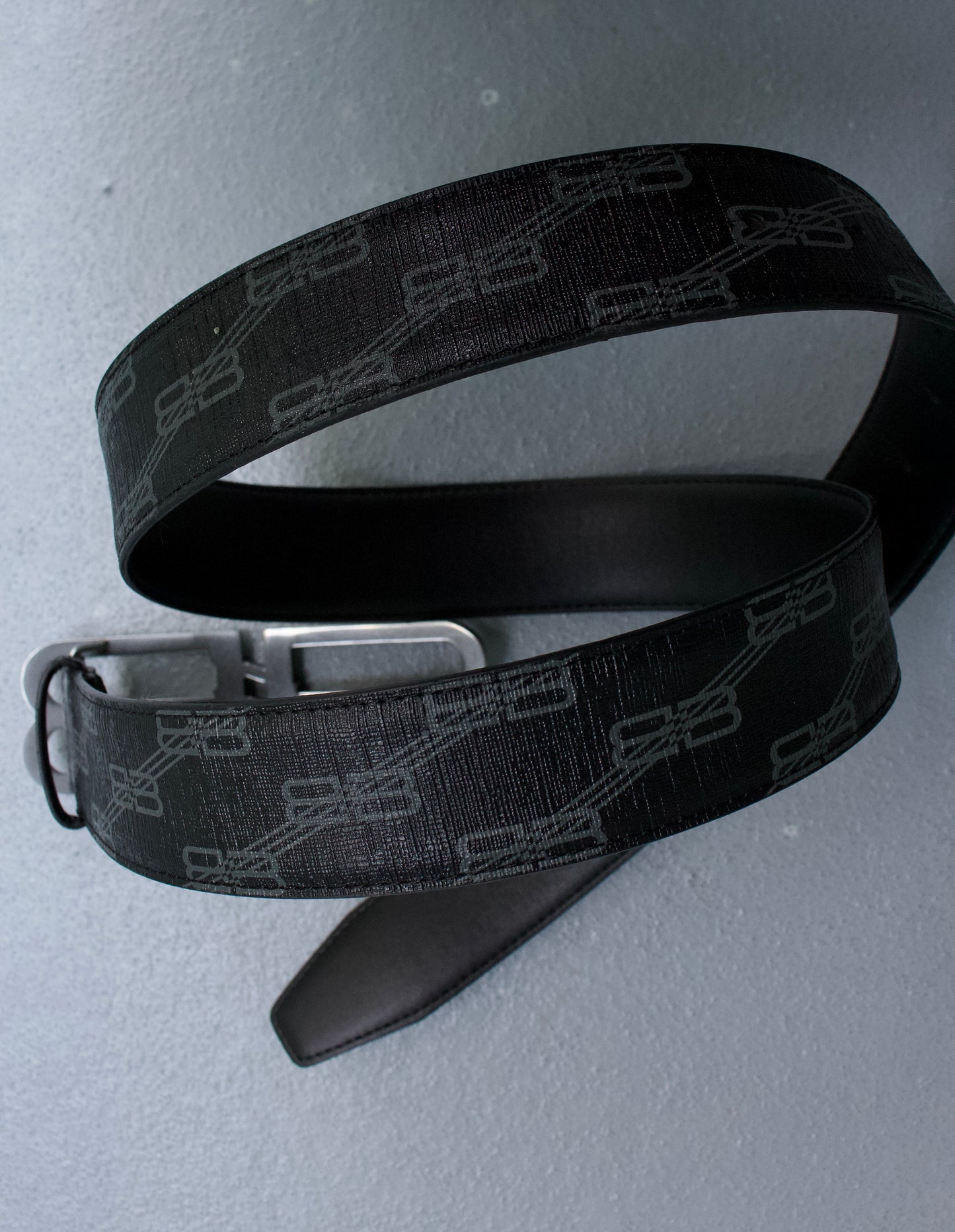 BALENCIAGA SS22 BB Signature Logo Buckle Canvas Belt