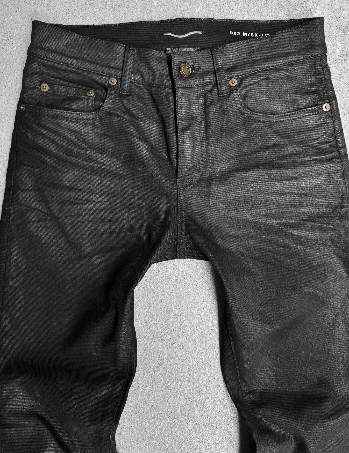 Saint Laurent Paris SS16 Waxed ‘D02’ Skinny Denim