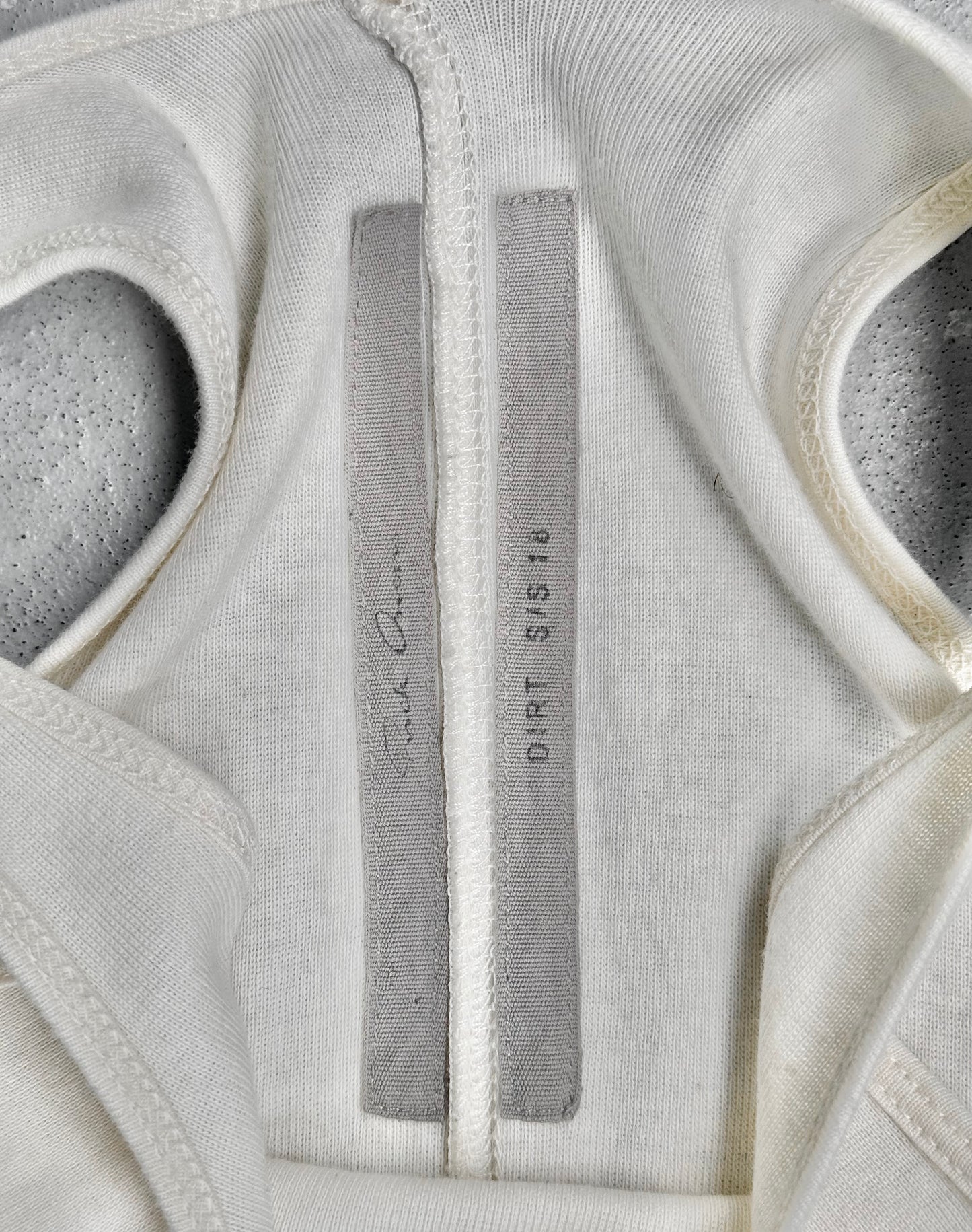 Rick Owens SS18 "DIRT" Natural Raw Hem Tank Top