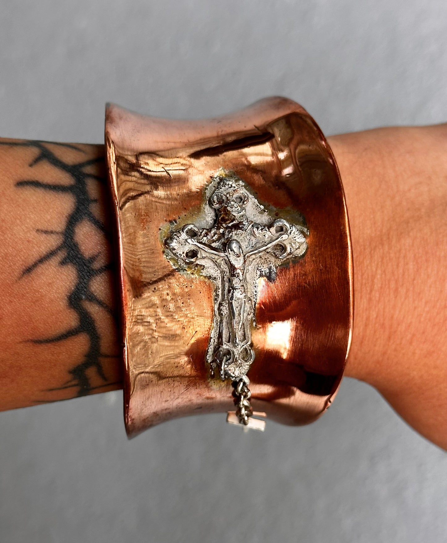 Gunda Early 00s Cross + Vintage 90s Punk Bangle
