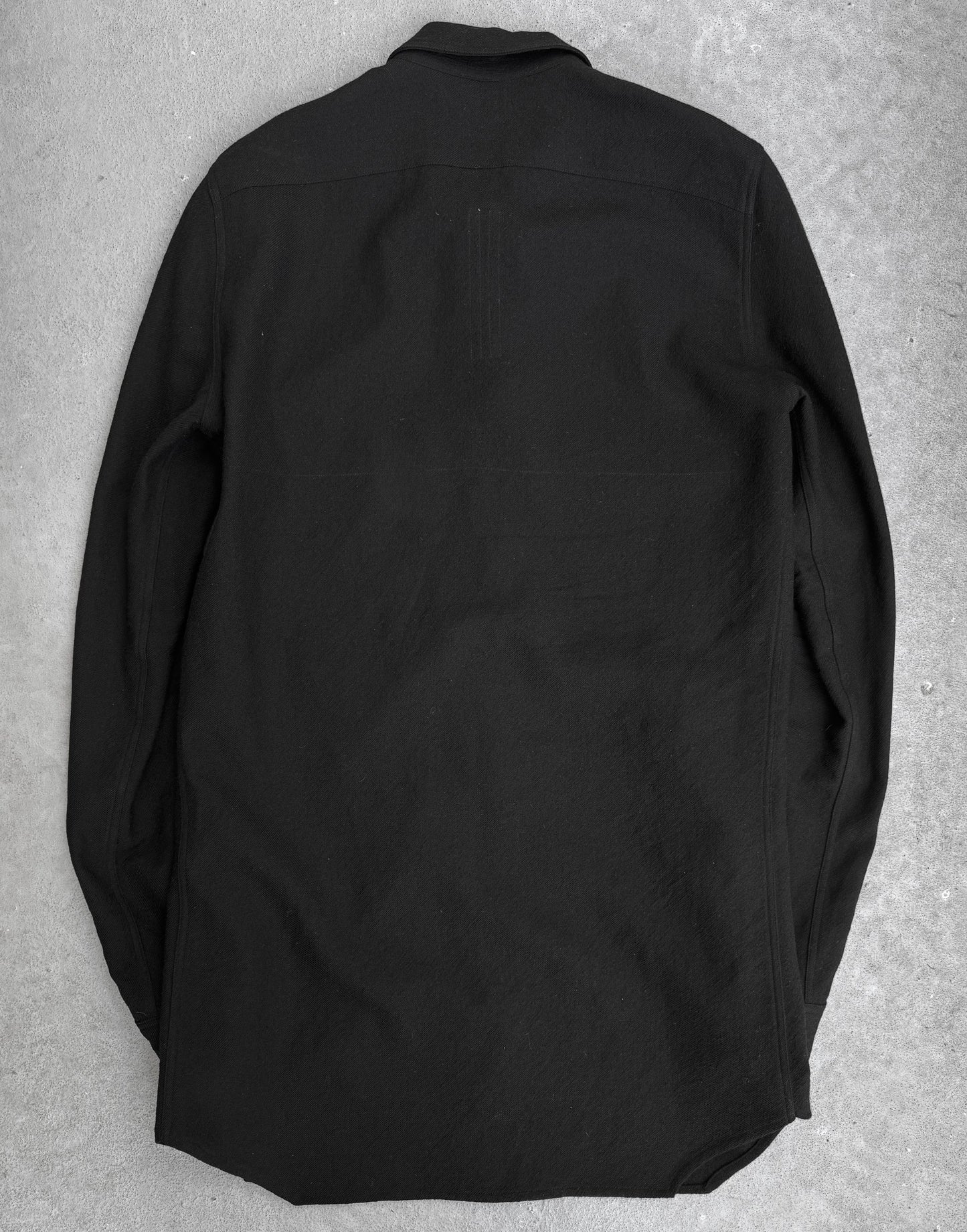 Rick Owens AW16 "MASTODON" Wool Military Field Long Shirt