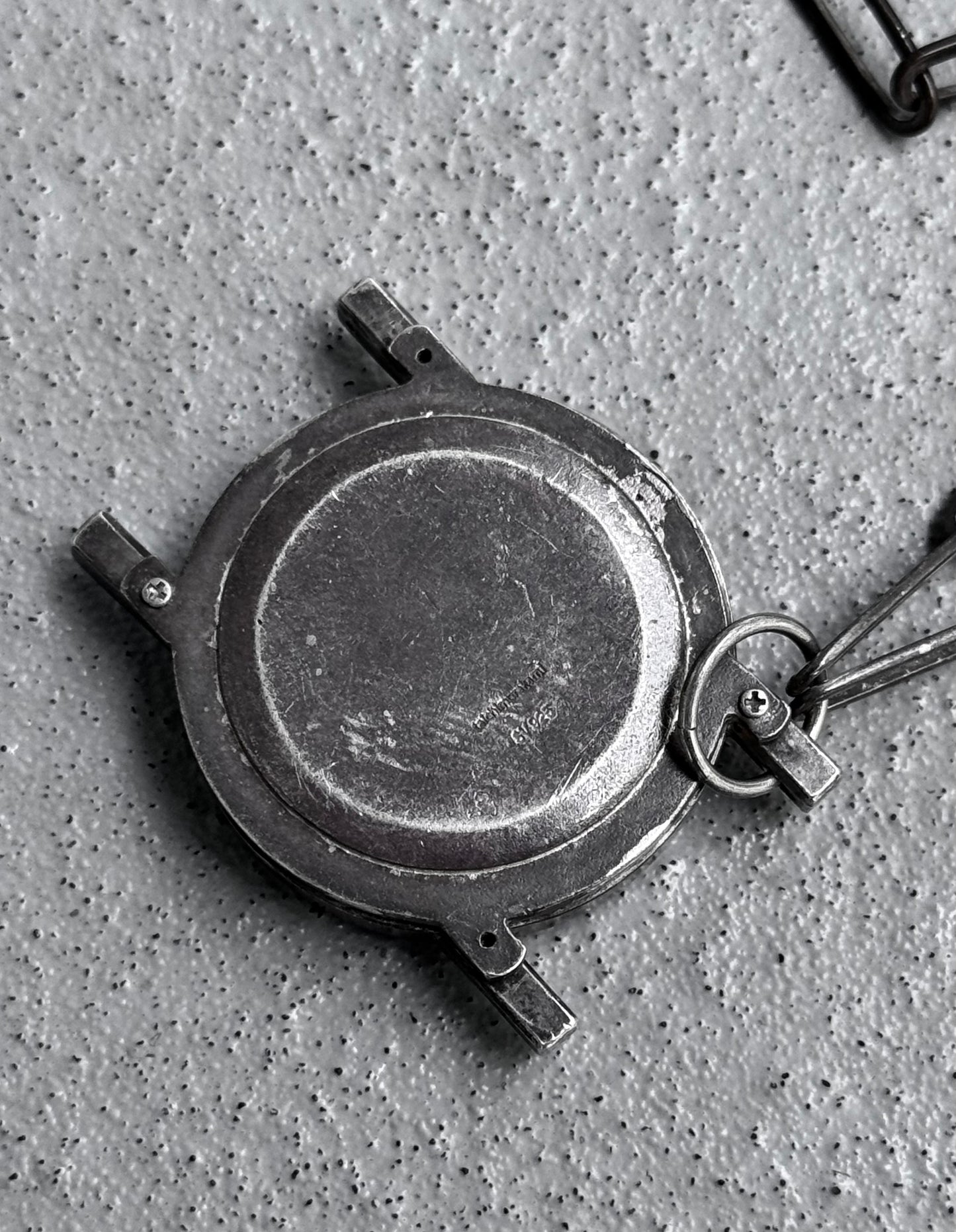 TaichiMurakami Oxidized .925 Silver Watchcase Necklace