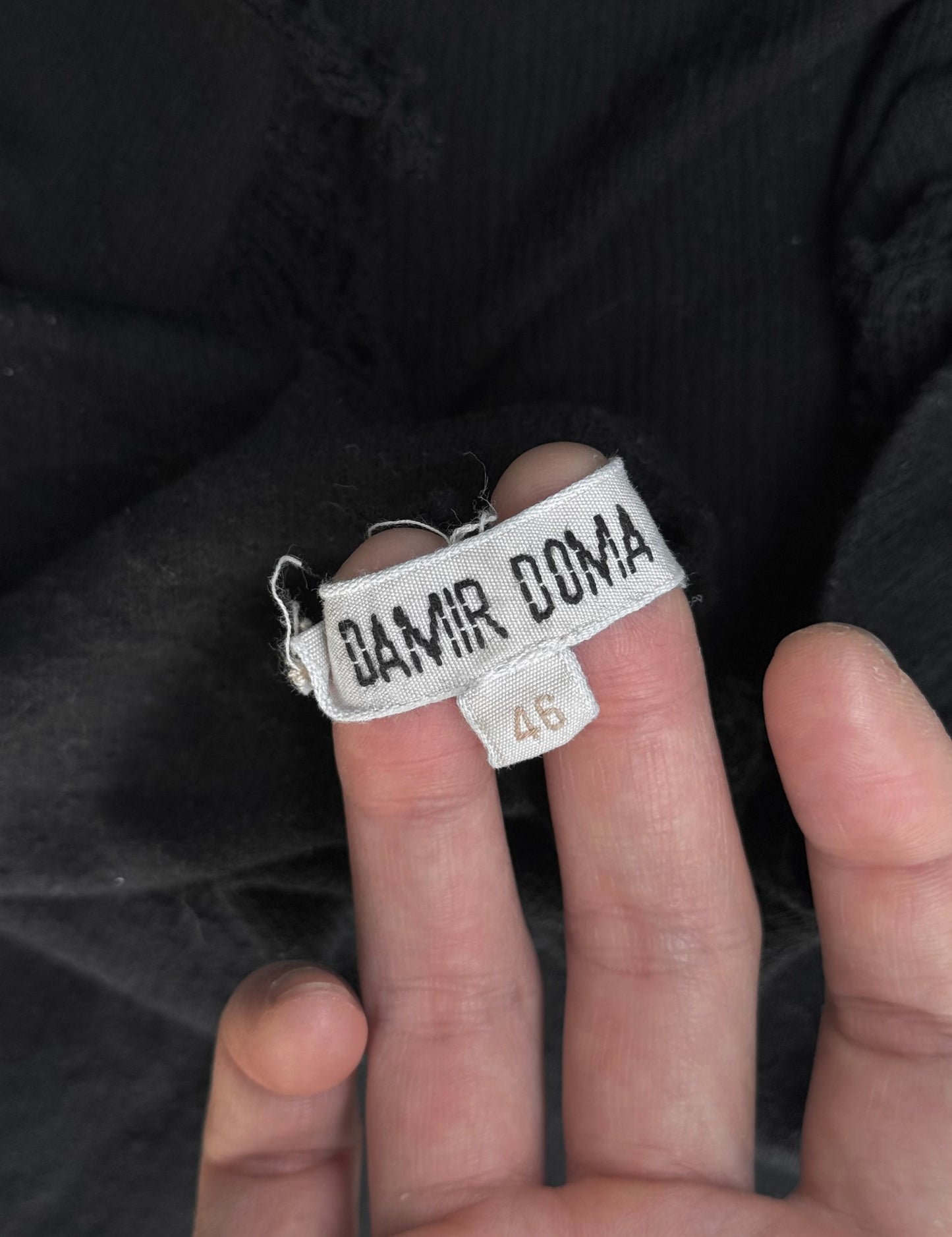 DAMIR DOMA AW10 Asymmetric Distressed Raw Hem T-Shirt