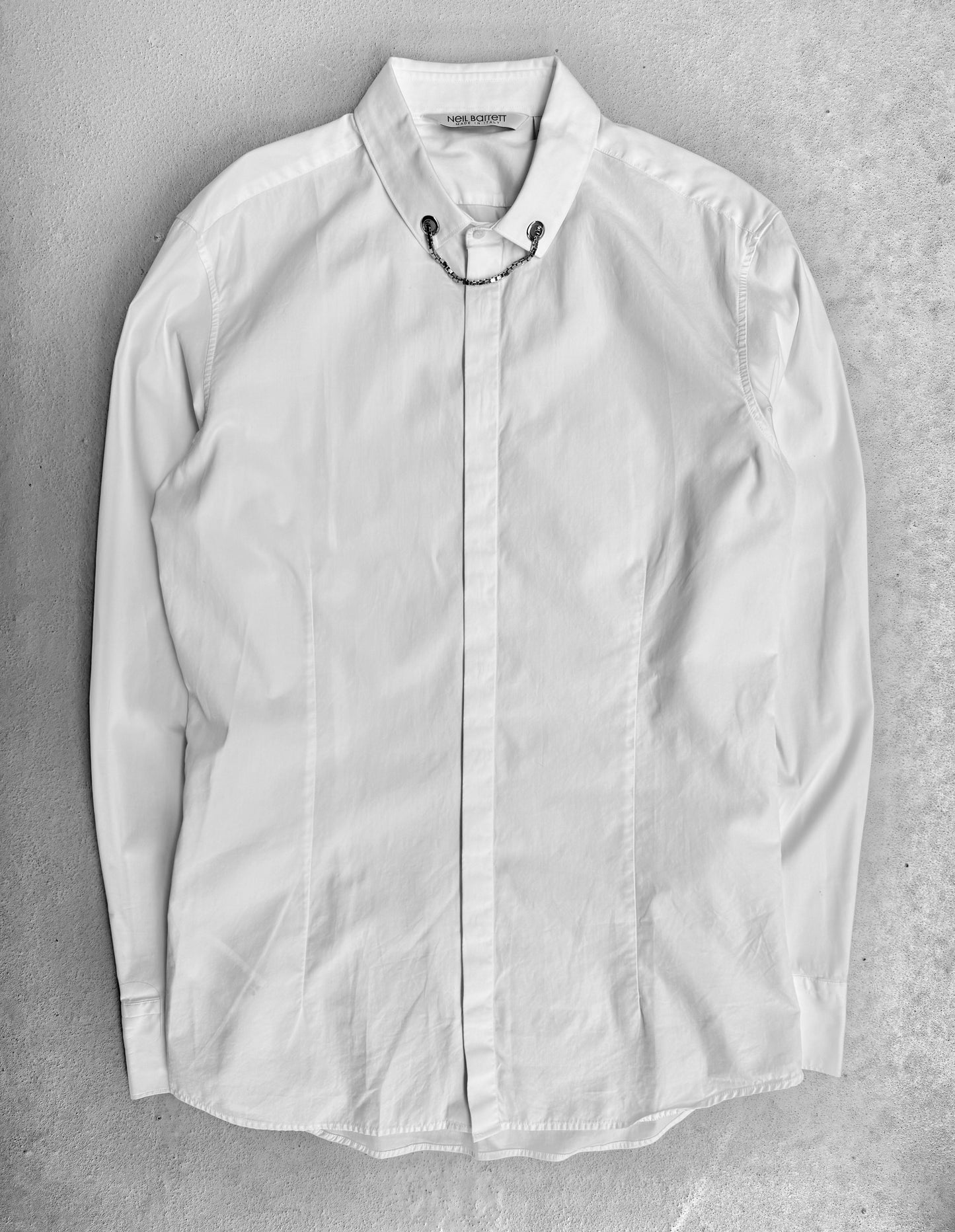 Neil Barrett Early 00s Chain Collar Button-up Shirt