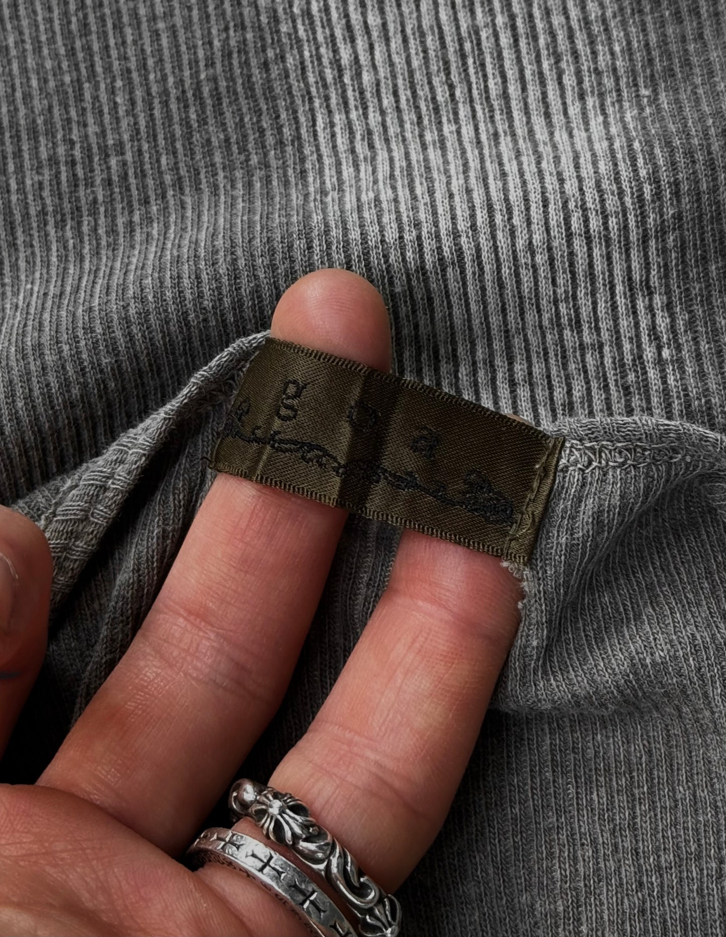 G.O.A Early 00s Distressed Cross Ribbed Cotton Tank Top
