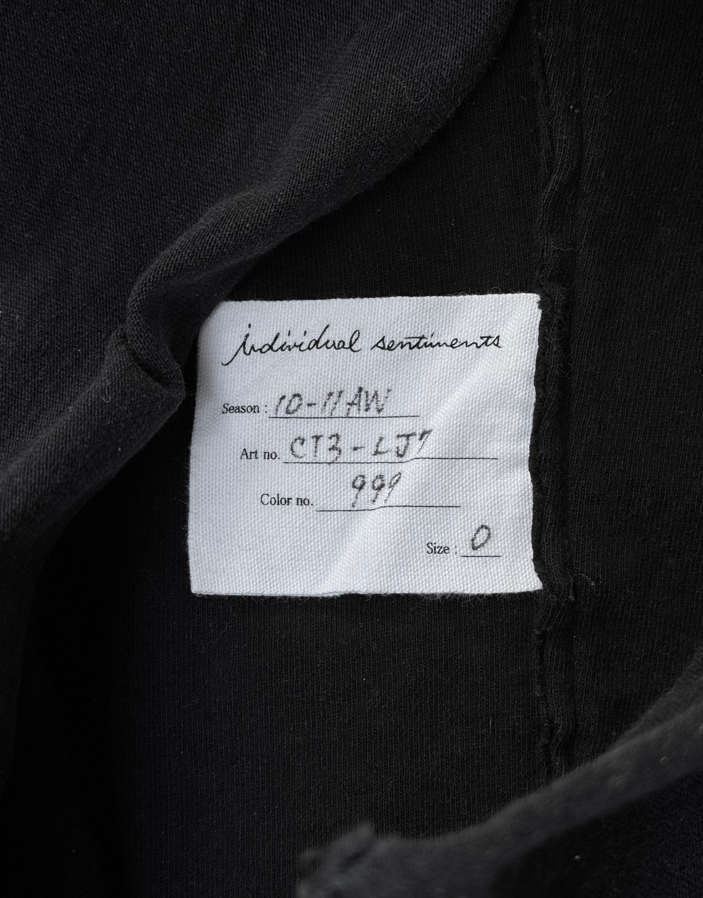 Individual Sentiments AW10-11 3D Cut Exposed Seam Long-sleeves