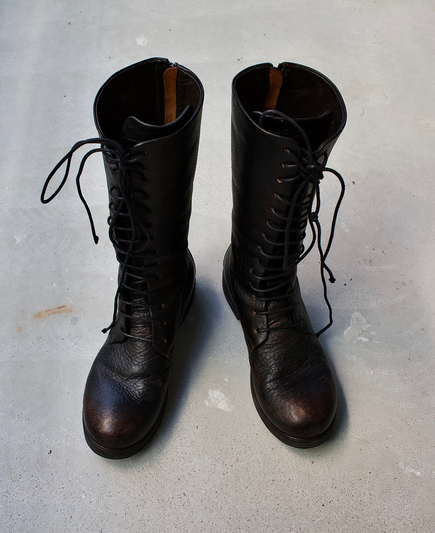 Marsèll Mid-Calf Combat Leather Boots