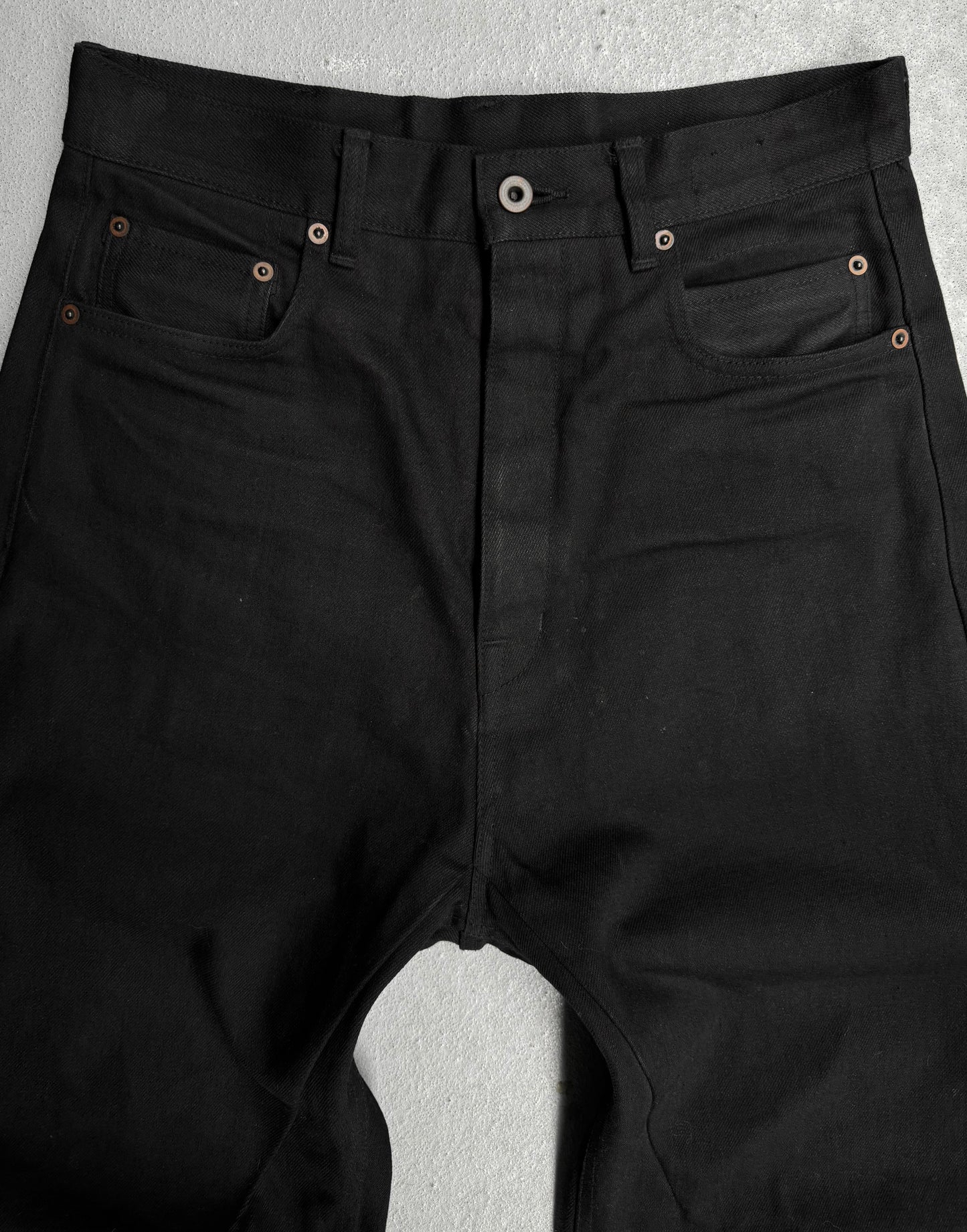 Rick Owens DRKSHDW AW22 “STROBE” 16oz Japanese Heavyweight Cotton ‘Geth Cut’ Wide Leg Denim