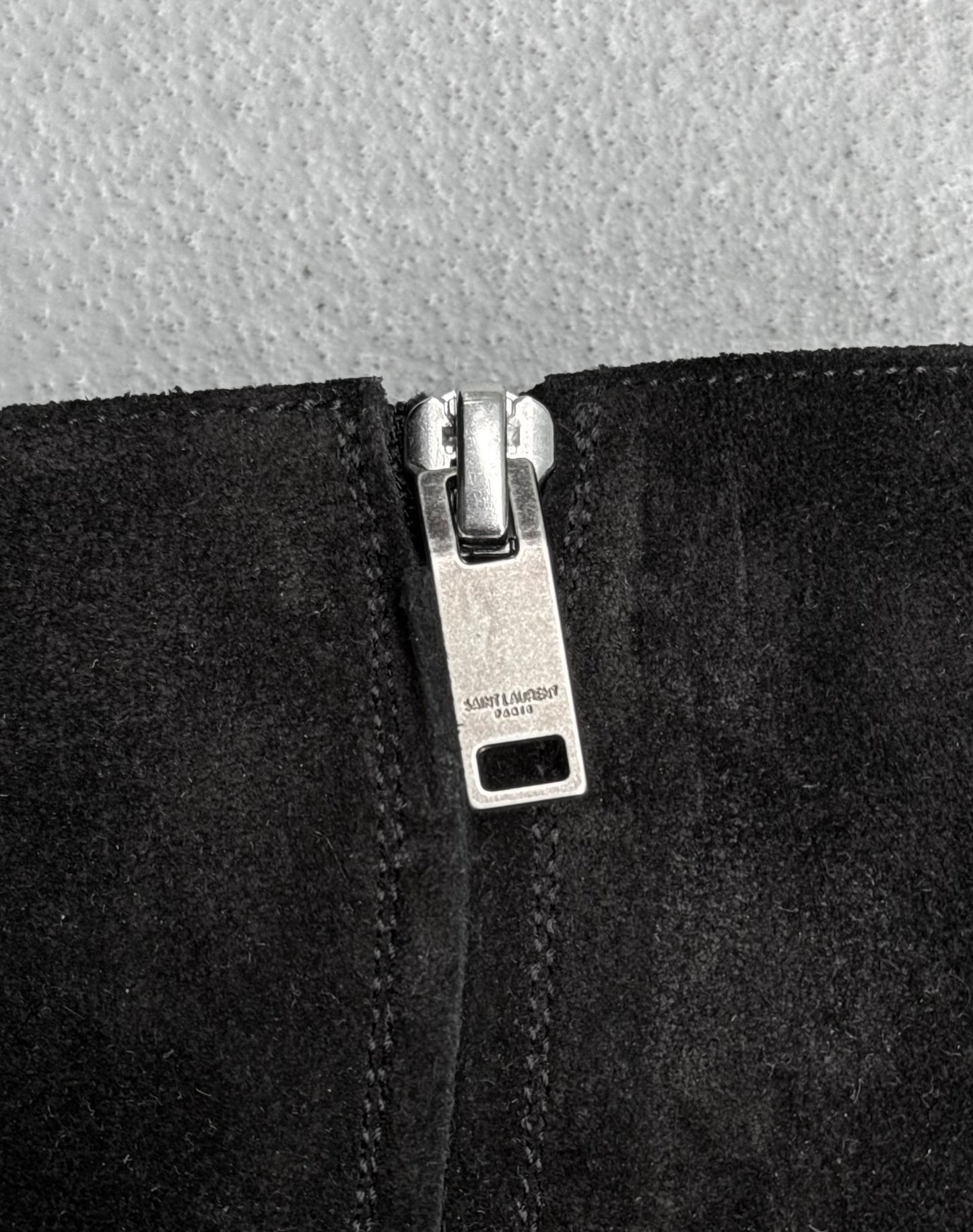 Saint Laurent Paris AW16 Black Suede Leather ‘Wyatt’ Buckle Boots