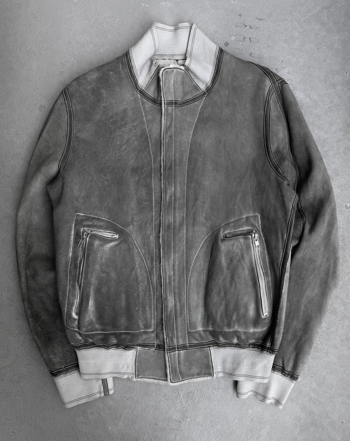 Carol Christian Poell AW06/07 ‘LLM/2205 KIP-PTC/2' Reversible Calf-hair Leather Bomber Jacket