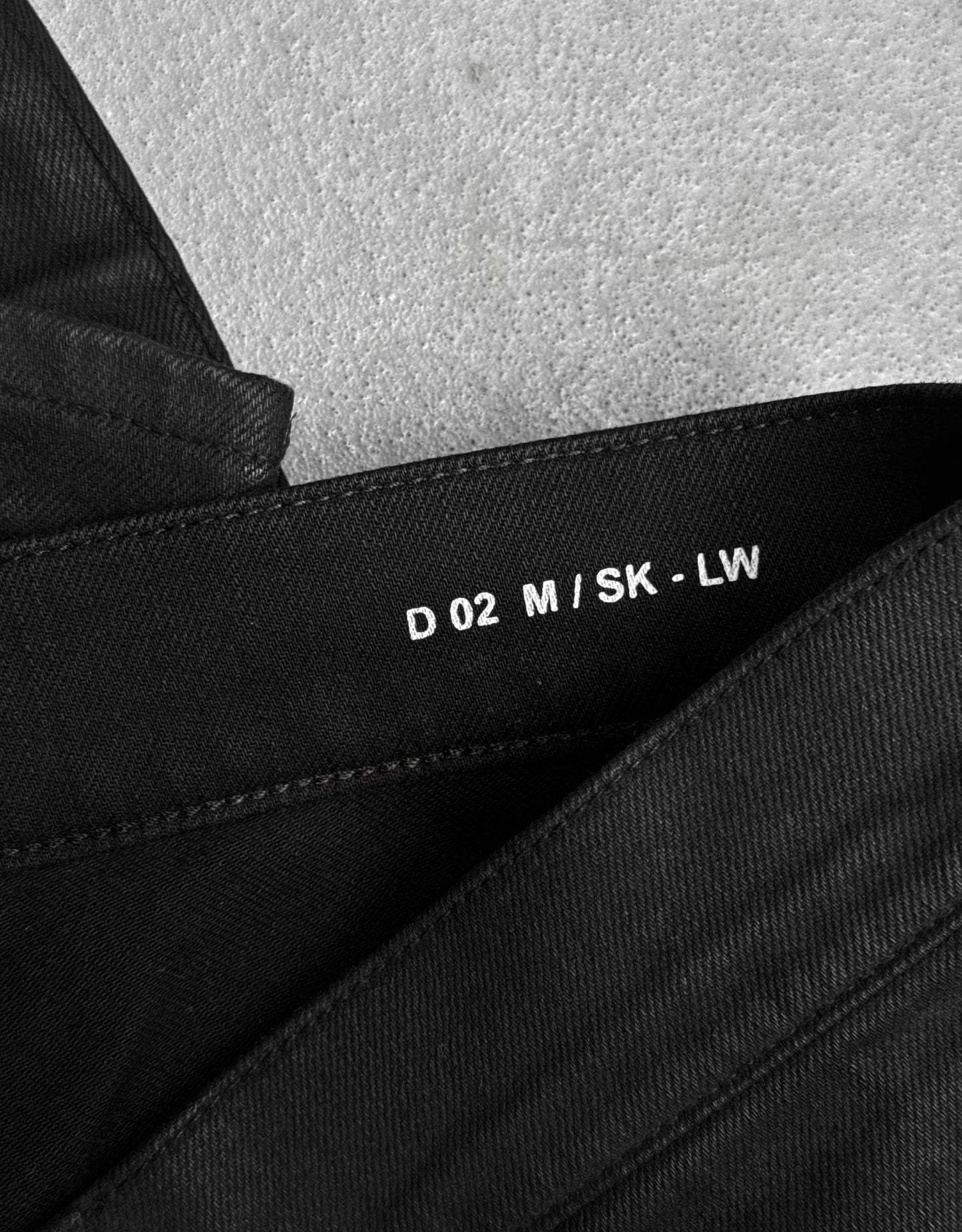 Saint Laurent Paris SS22 Black Waxed ‘D02’ Skinny Denim
