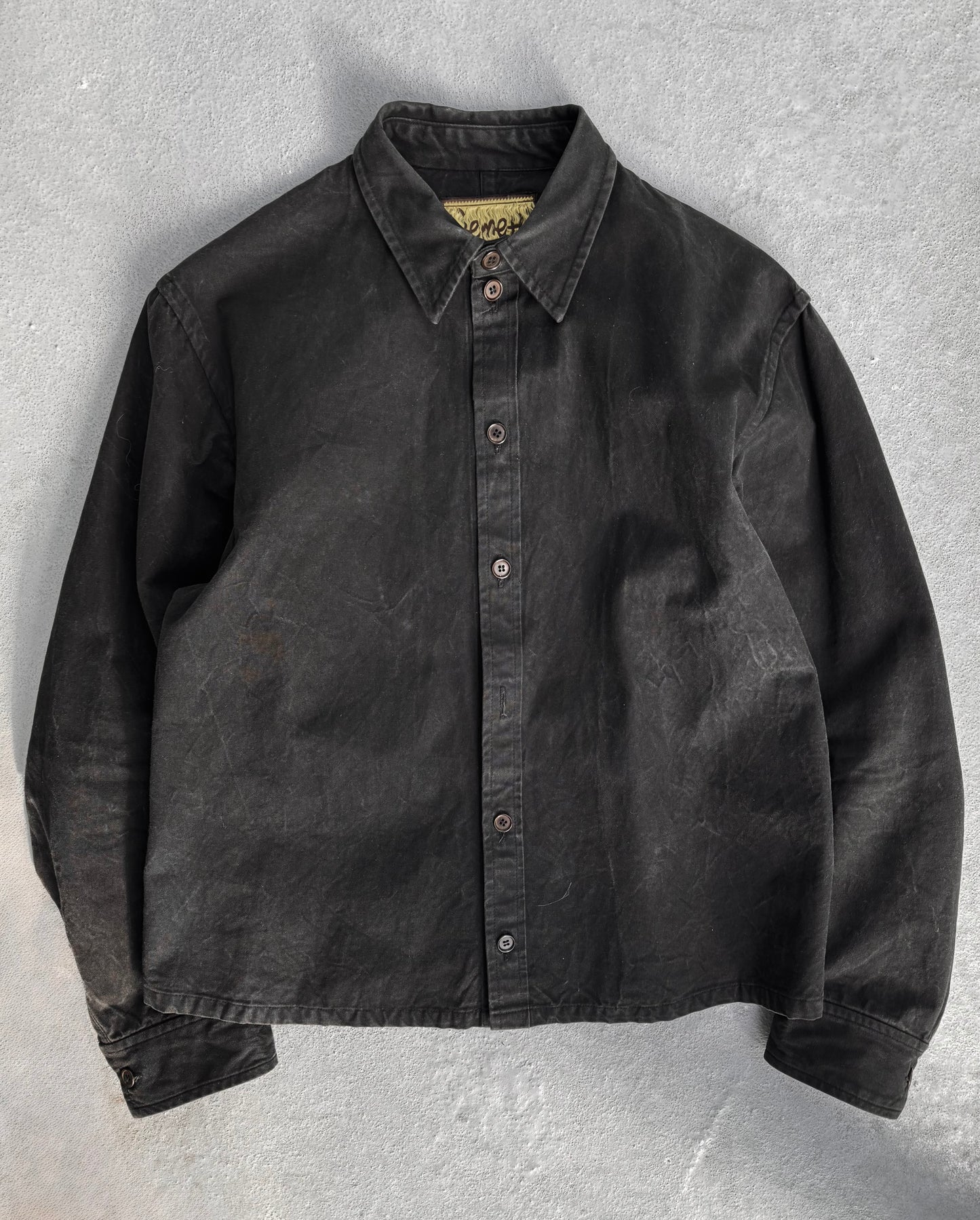 Christopher Nemeth Late 90s Faded Canvas Button-up Denim Jacket