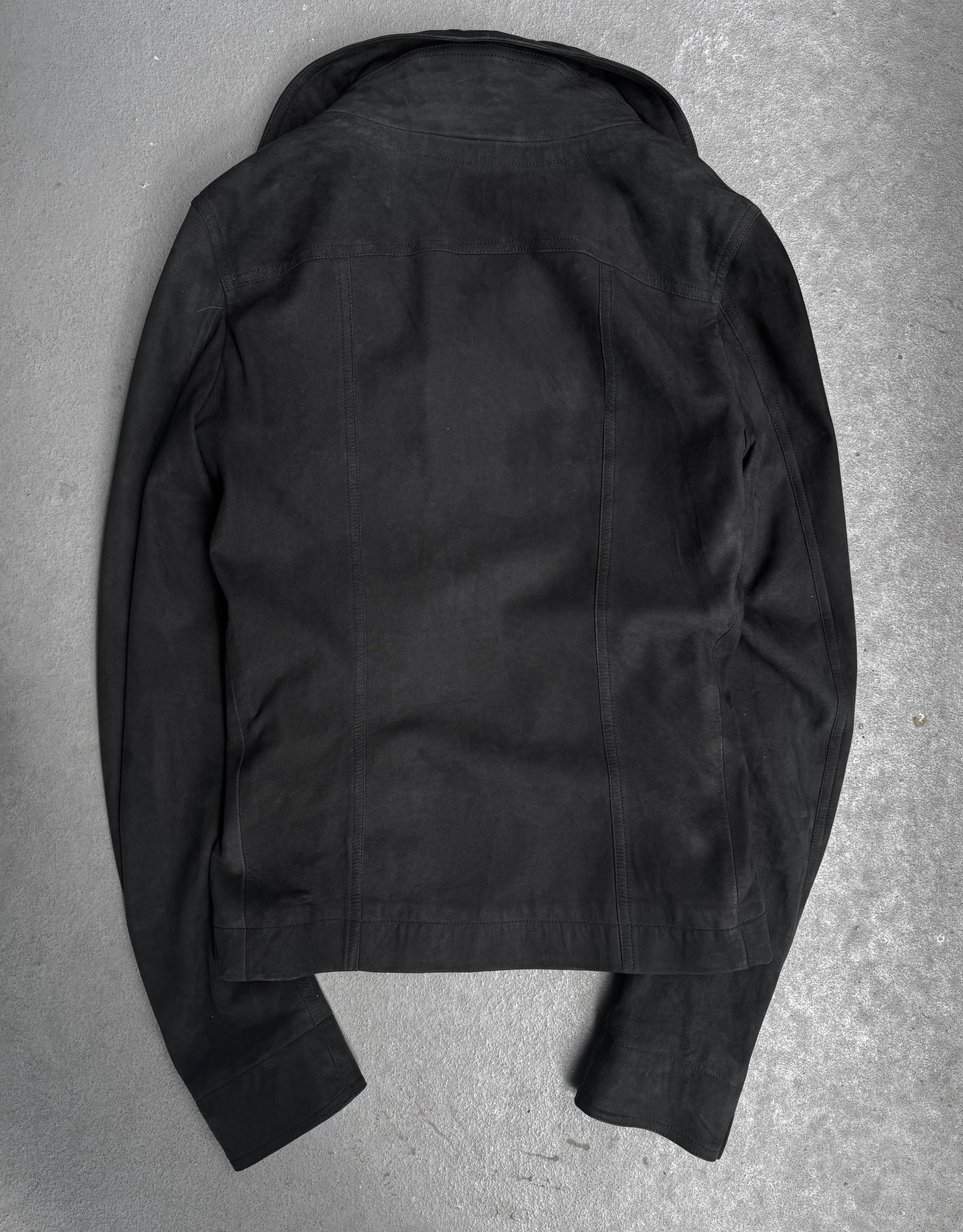 Rick Owens AW15 "SPHINX" Nubuck Lambskin Leather Geo Jacket