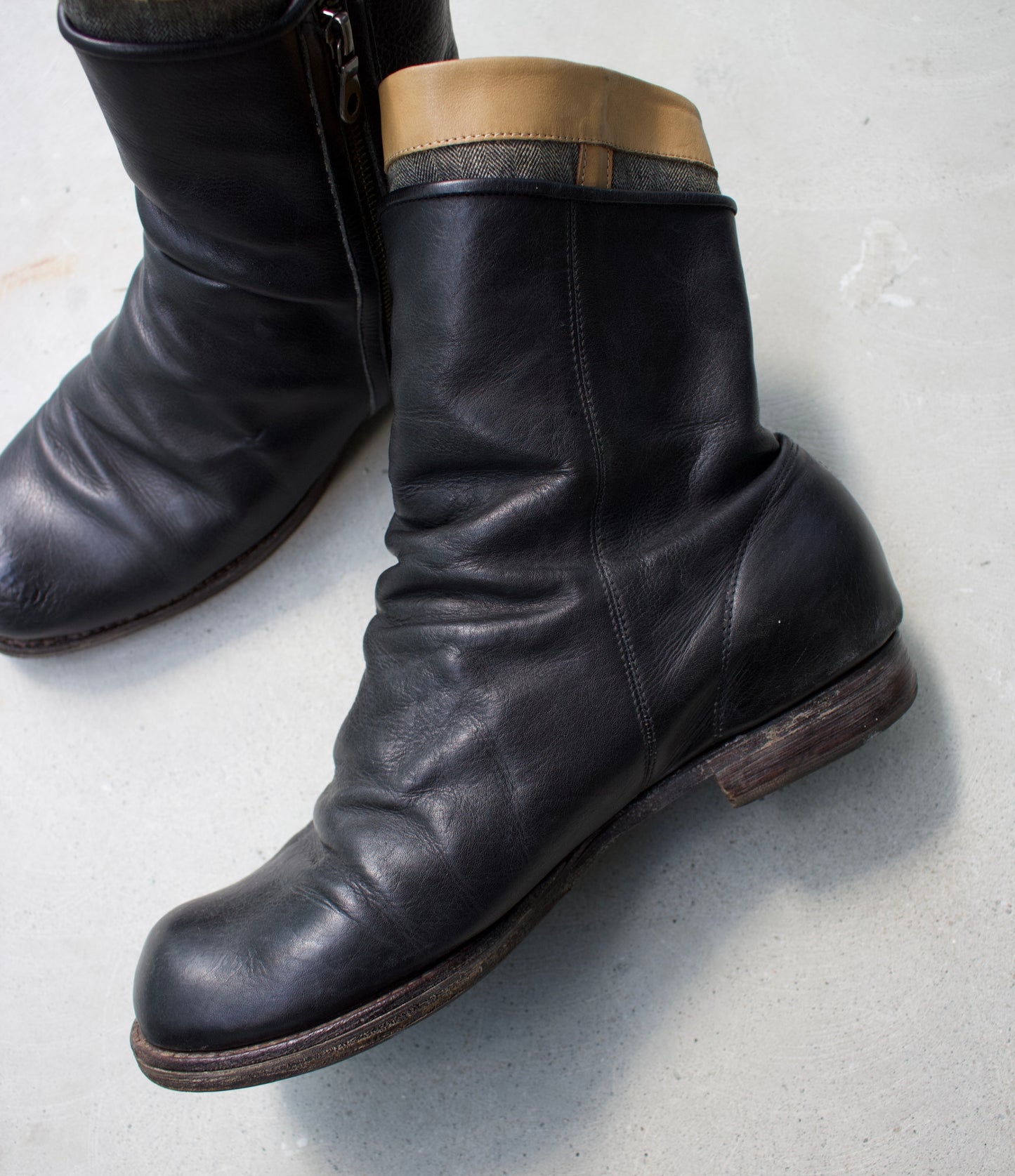 MiharaYasuhiro AW09 Double-Layered Leather Boots