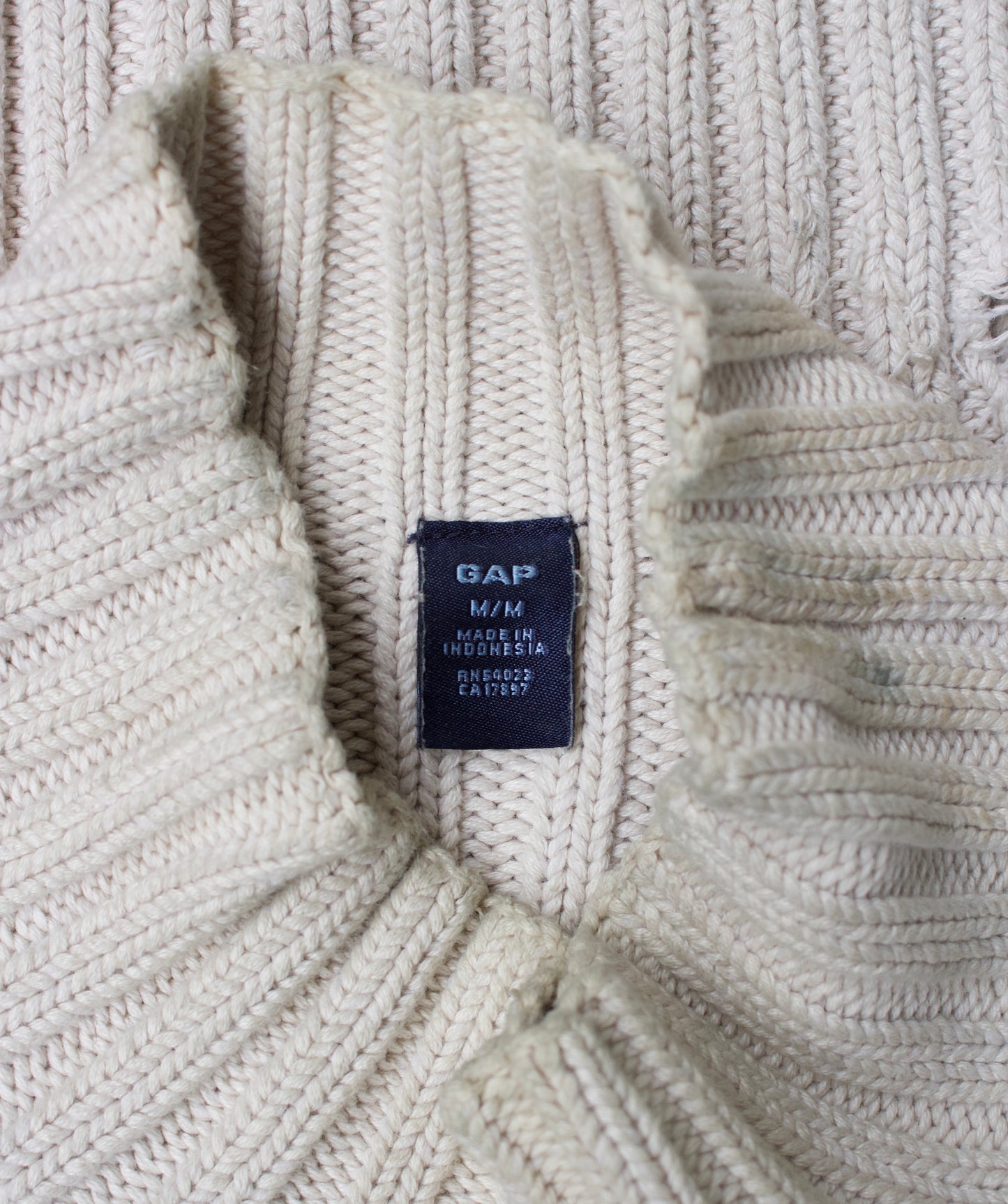 Vintage 90s GAP Cropped Mockneck Heavy Knit Sweater