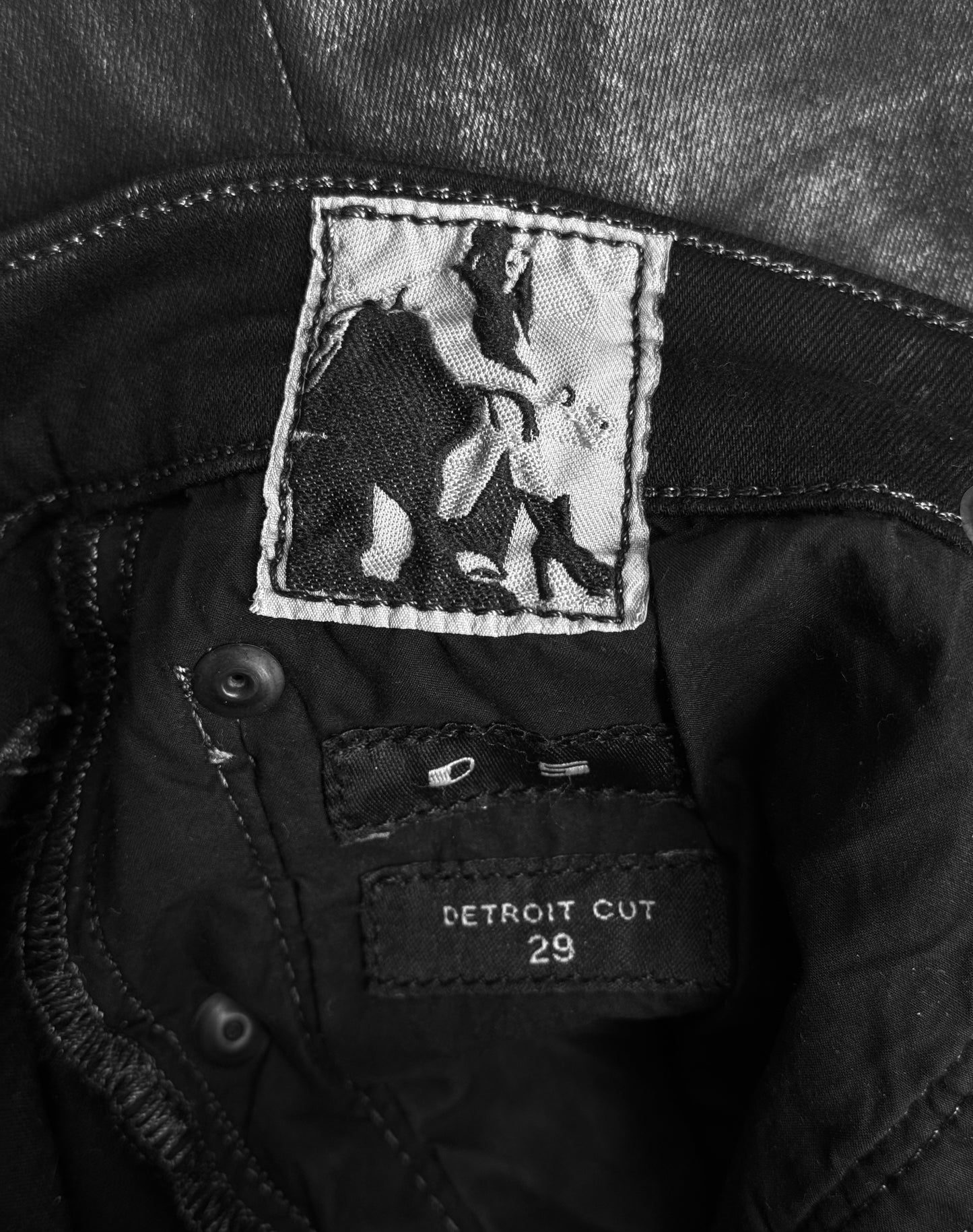 Rick Owens DRKSHDW AW15 “FAUN” SBW Heavy-waxed ‘Detroit Cut’ Skinny Denim