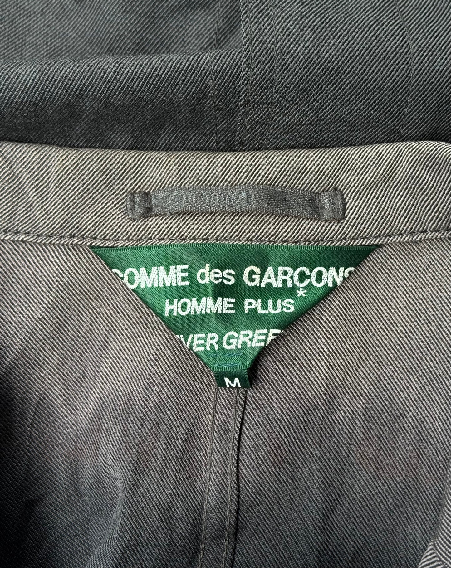 COMME des GARÇONS HOMME PLUS EVERGREEN SS08 Acid Bleached Button-up Coat
