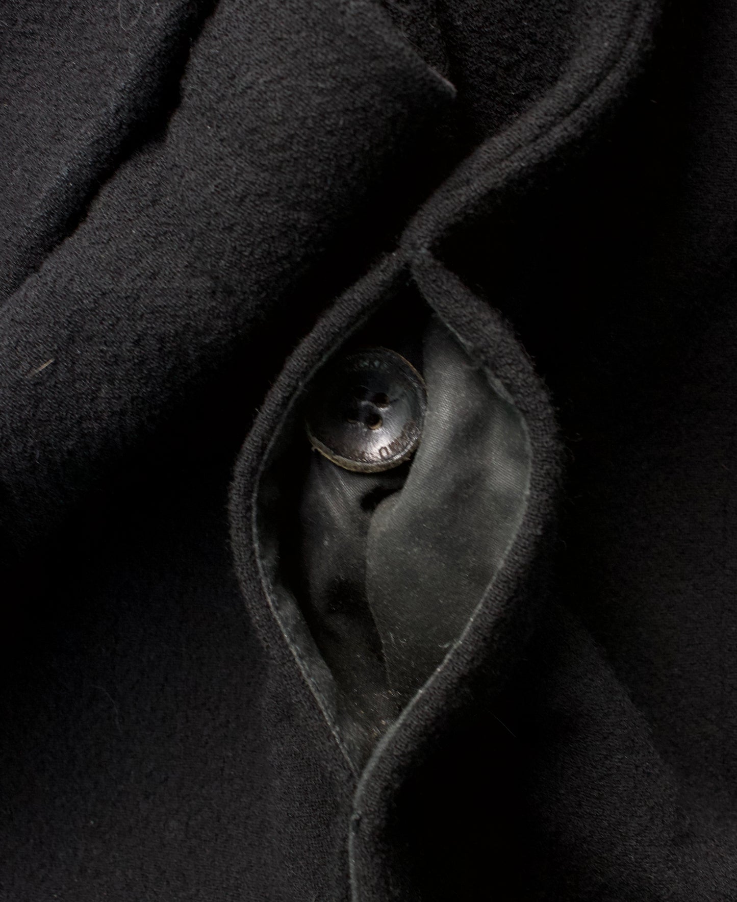 Isamu Katayama “BACKLASH” AW15 Calf Tanin Leather Trim Wool Coat
