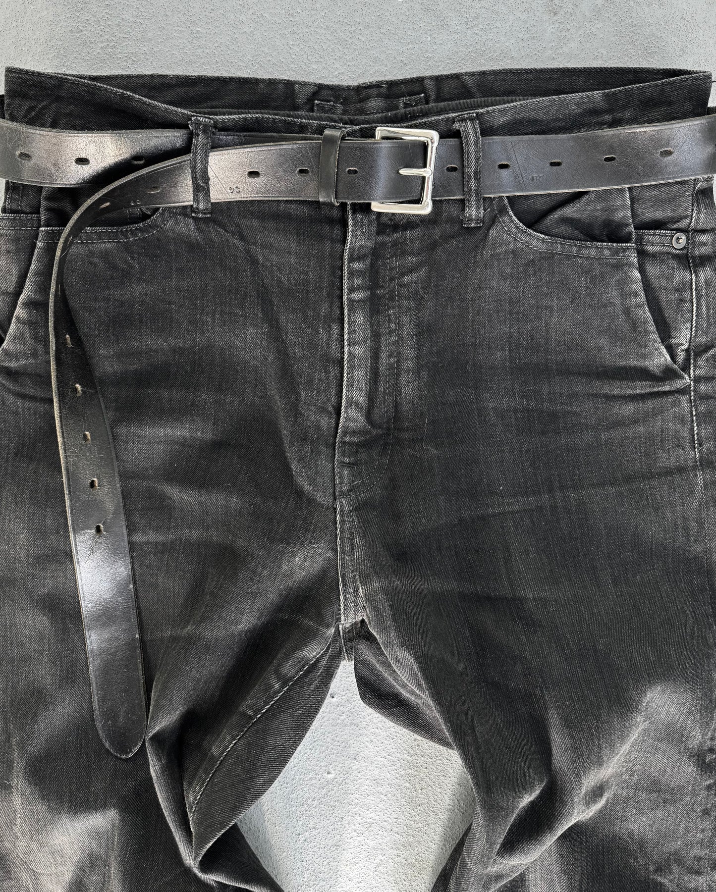 MiharaYasuhiro SS10 Double Pockets Cropped Grey Denim
