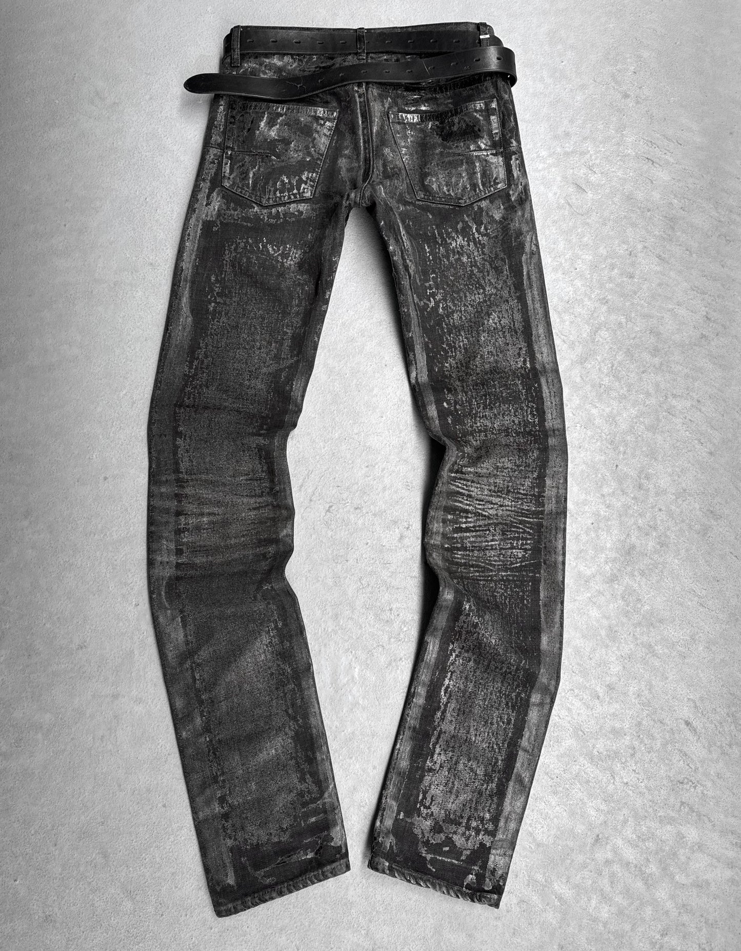 DIOR HOMME AW07 “Navigate” ‘Luster’ Re-issued Black Waxed Skinny Denim