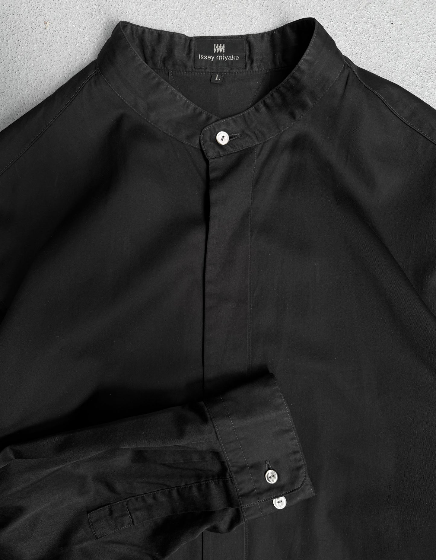 Issey Miyake Vintage 90s Mandarin Collar Button-up Shirt