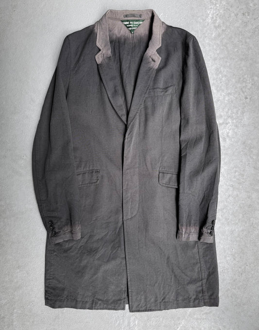 COMME des GARÇONS HOMME PLUS EVERGREEN SS08 Acid Bleached Button-up Coat