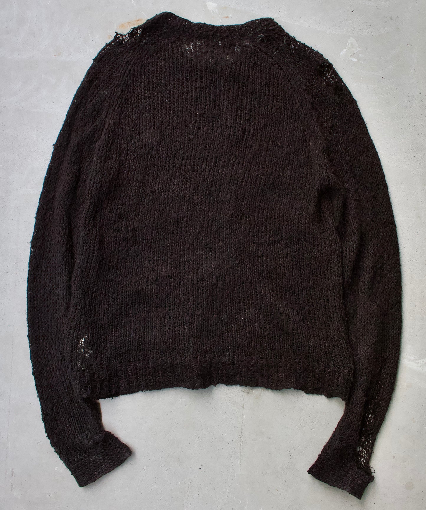 Isamu Katayama “BACKLASH” AW07 Distressed Rough Linen Cardigan
