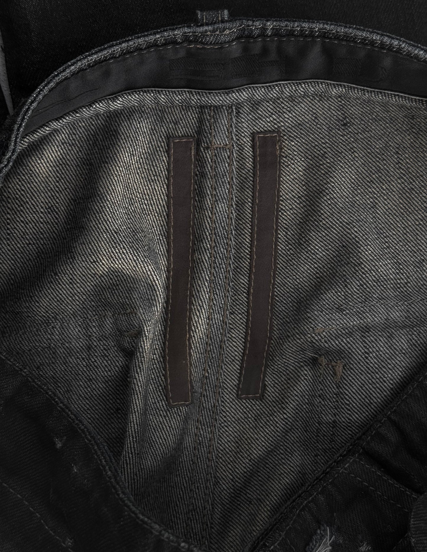 Rick Owens DRKSHDW AW07 "EXPLODER" Waxed Aircut Denim