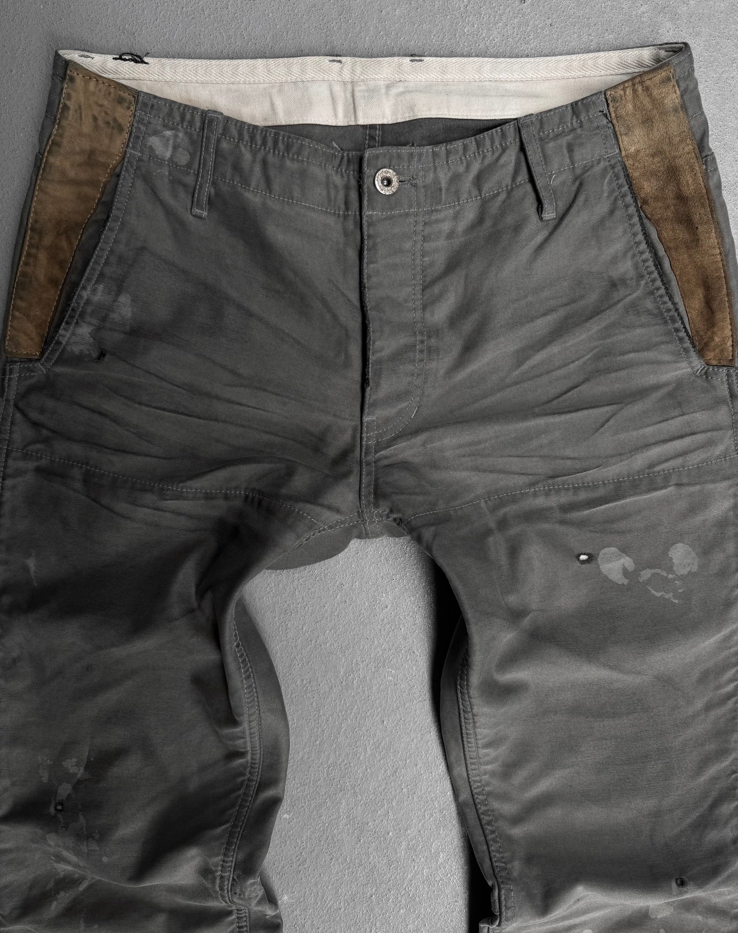 Isamu Katayama “BACKLASH” SS12 ‘Chinocross’ Dirty Mud Wash Bootcut Pants