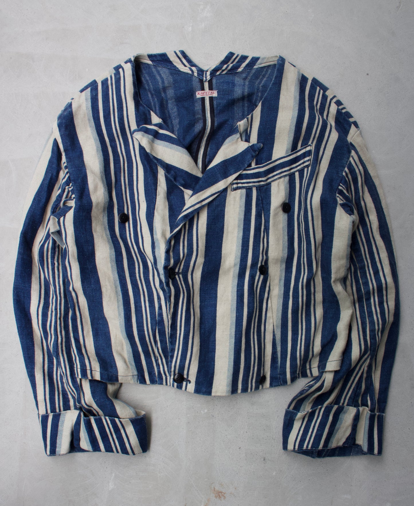 KAPITAL Double-breasted Navy Stripes Sailor Jacket