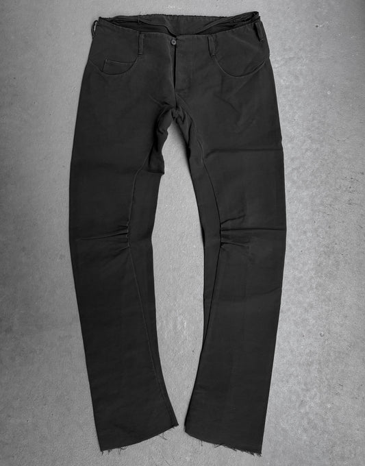 m.a+ by Maurizio Amadei Early 2010s 'P18B' Pleated Knee Carbon J-Cut Pants