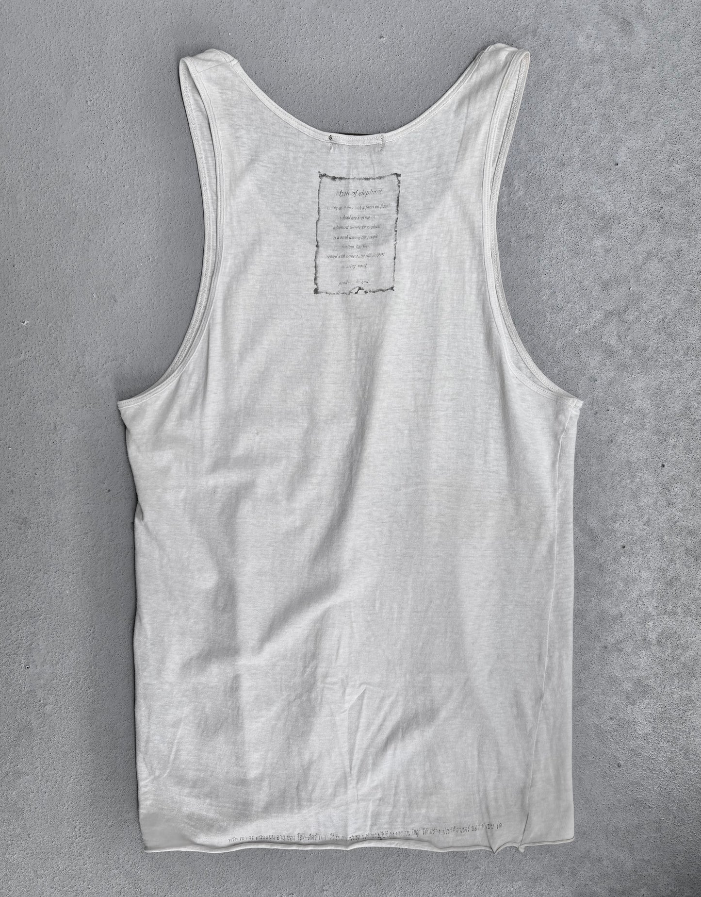 G.O.A Early 00s ‘Myth of elephant’ Graphic Printed Tank Top