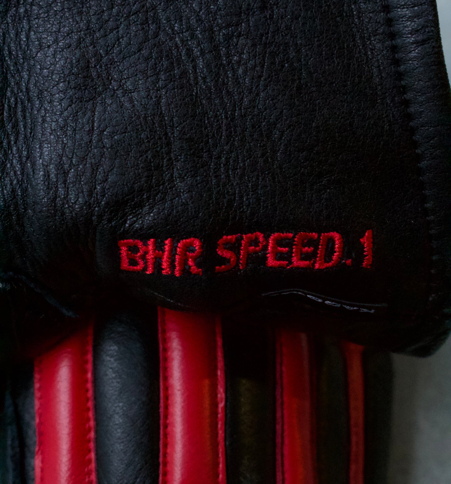 KADOYA Early 00s BHR-SPEED 1 Black/Red Stripes Leather Motorcycle Gloves
