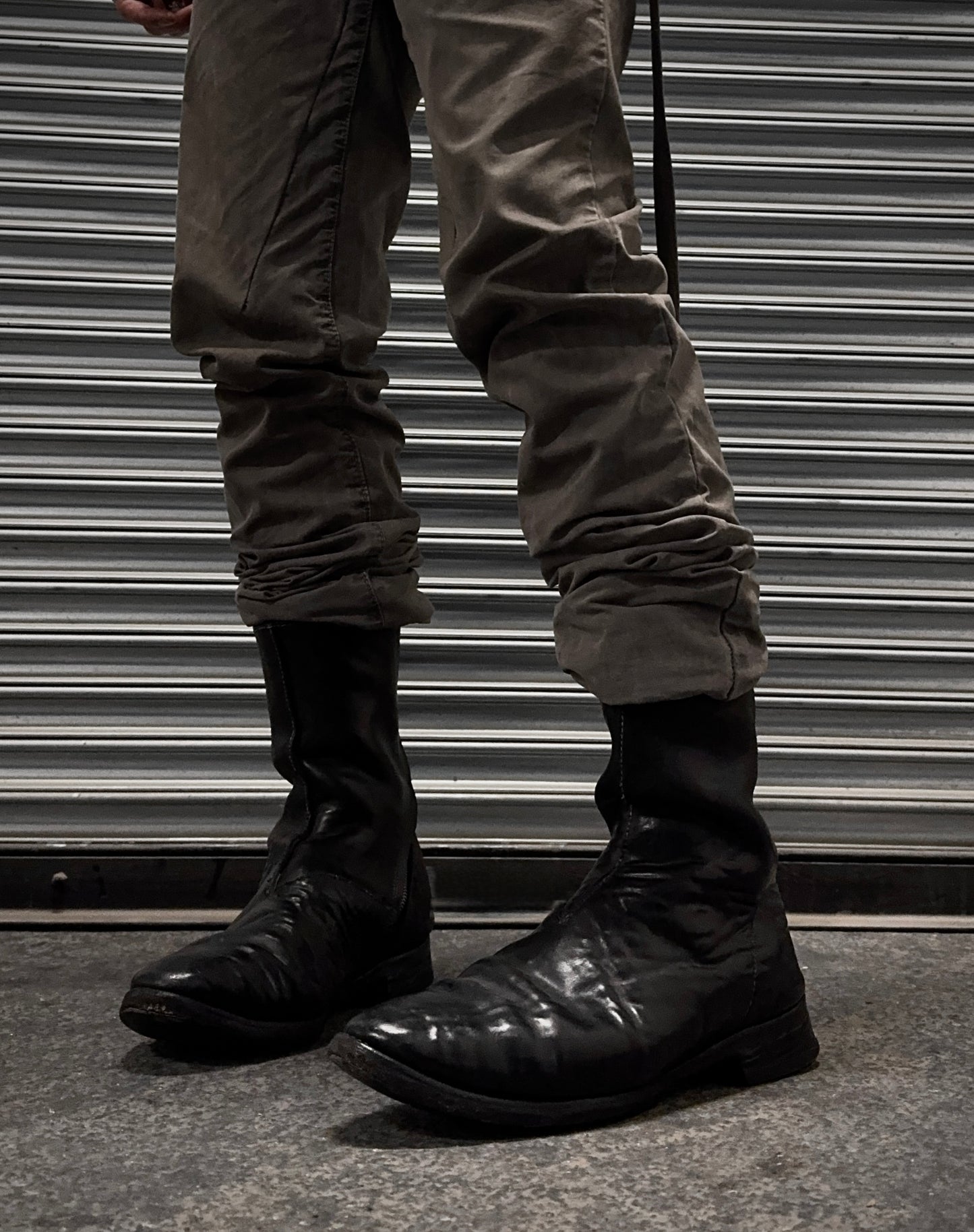 Carol Christian Poell ‘AM/2601 CUL-PTC’ Black Object-dyed Culatta Horse Leather Tornado Boots