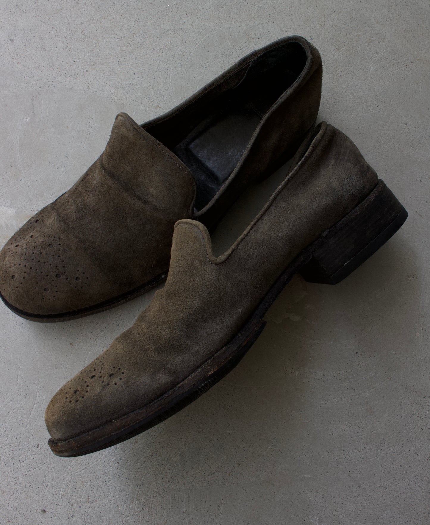 10sei0otto Horsehide Suede Leather Brogue Loafers