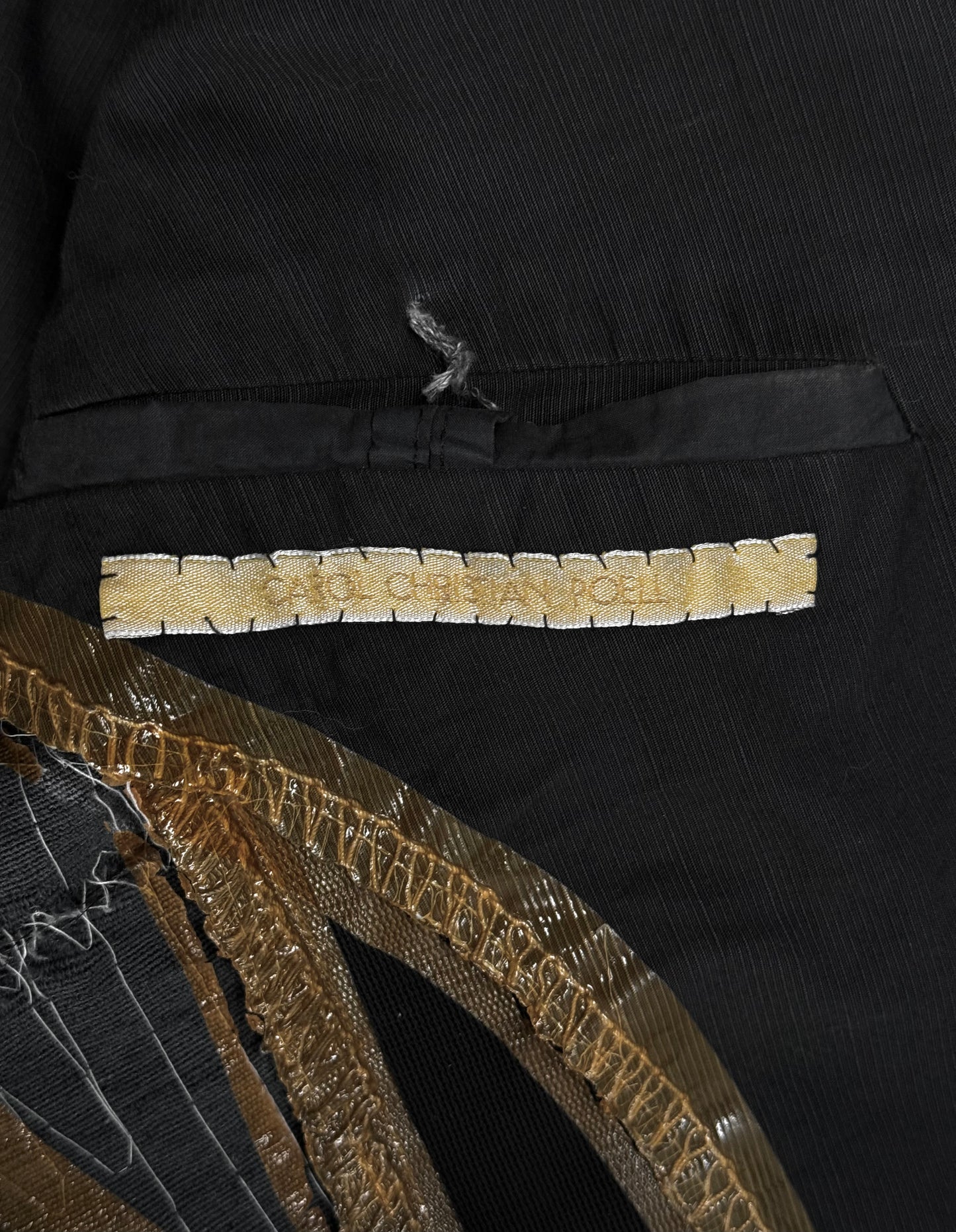 Carol Christian Poell 2010 'GM/2618OOD CORD-PTC/10' Taped Seam Titanium Prosthetic Elbow Overlock Blazer
