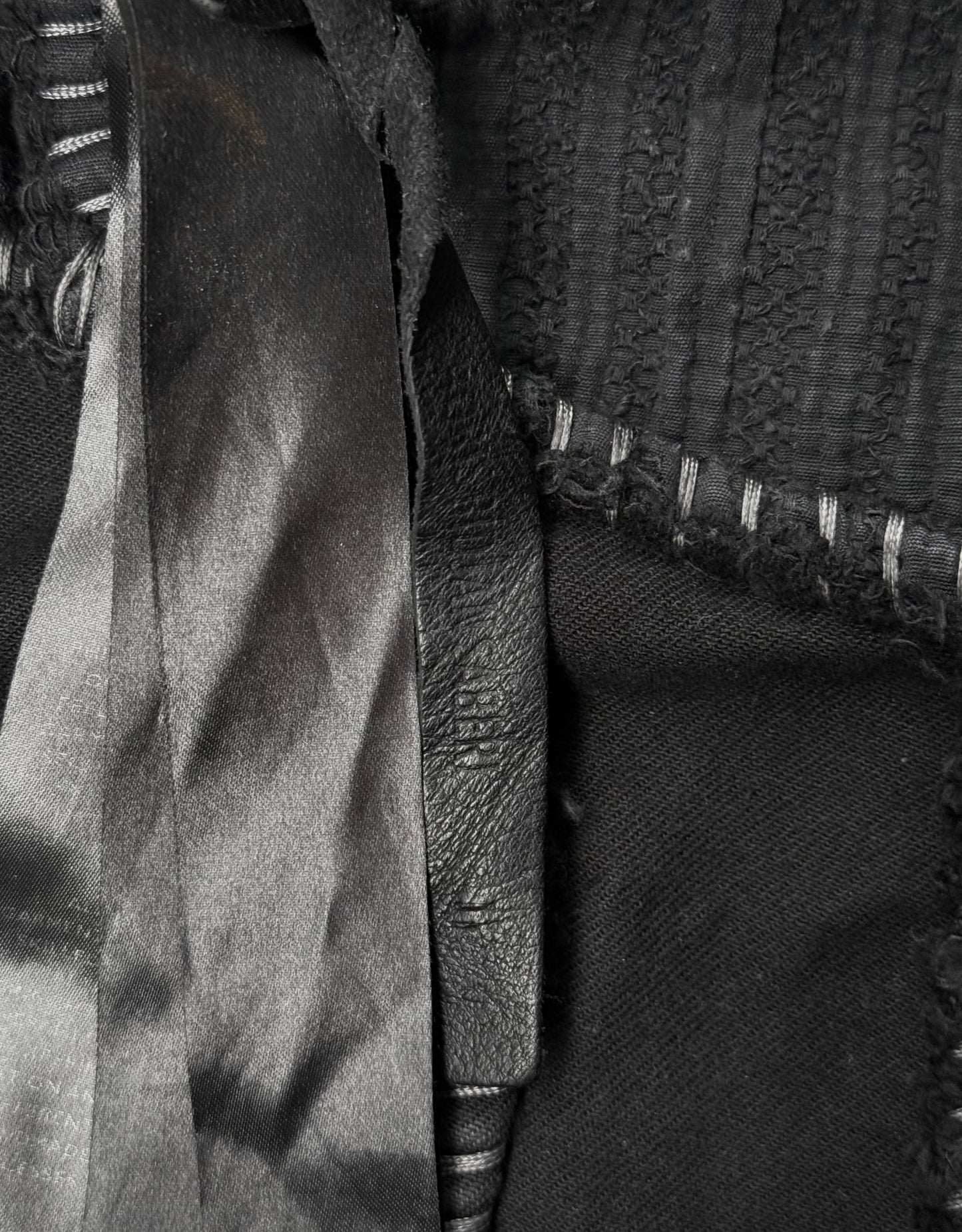 Boris Bidjan Saberi AW24 ‘P13.HS TF F1939’ Full Black Hand Stitch Vinyl Coated Denim