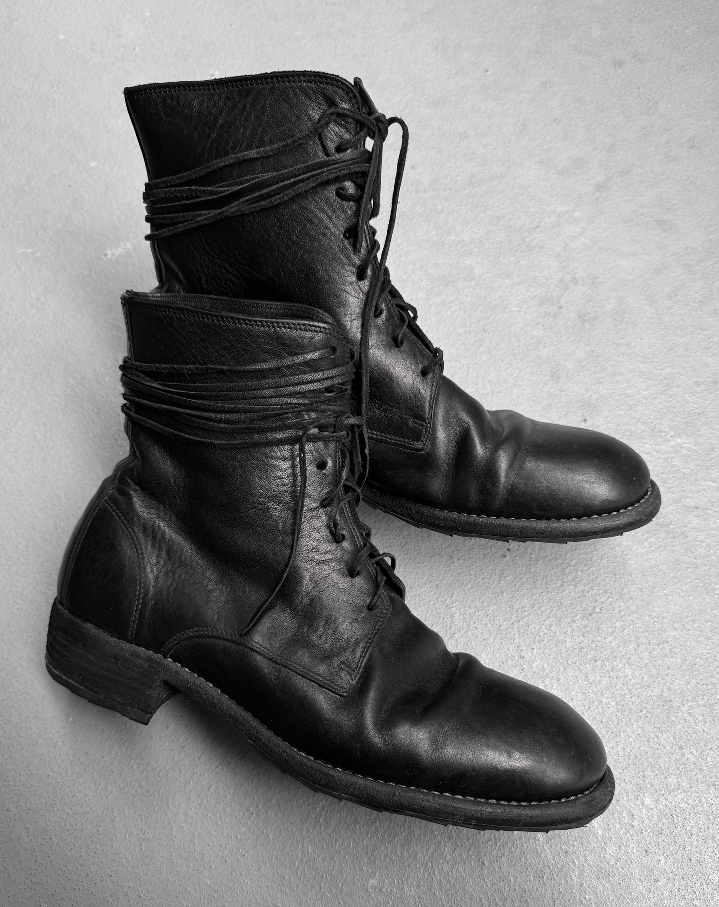GUIDI ‘995’ Full-grain Calf Leather Lace-up Military Boots