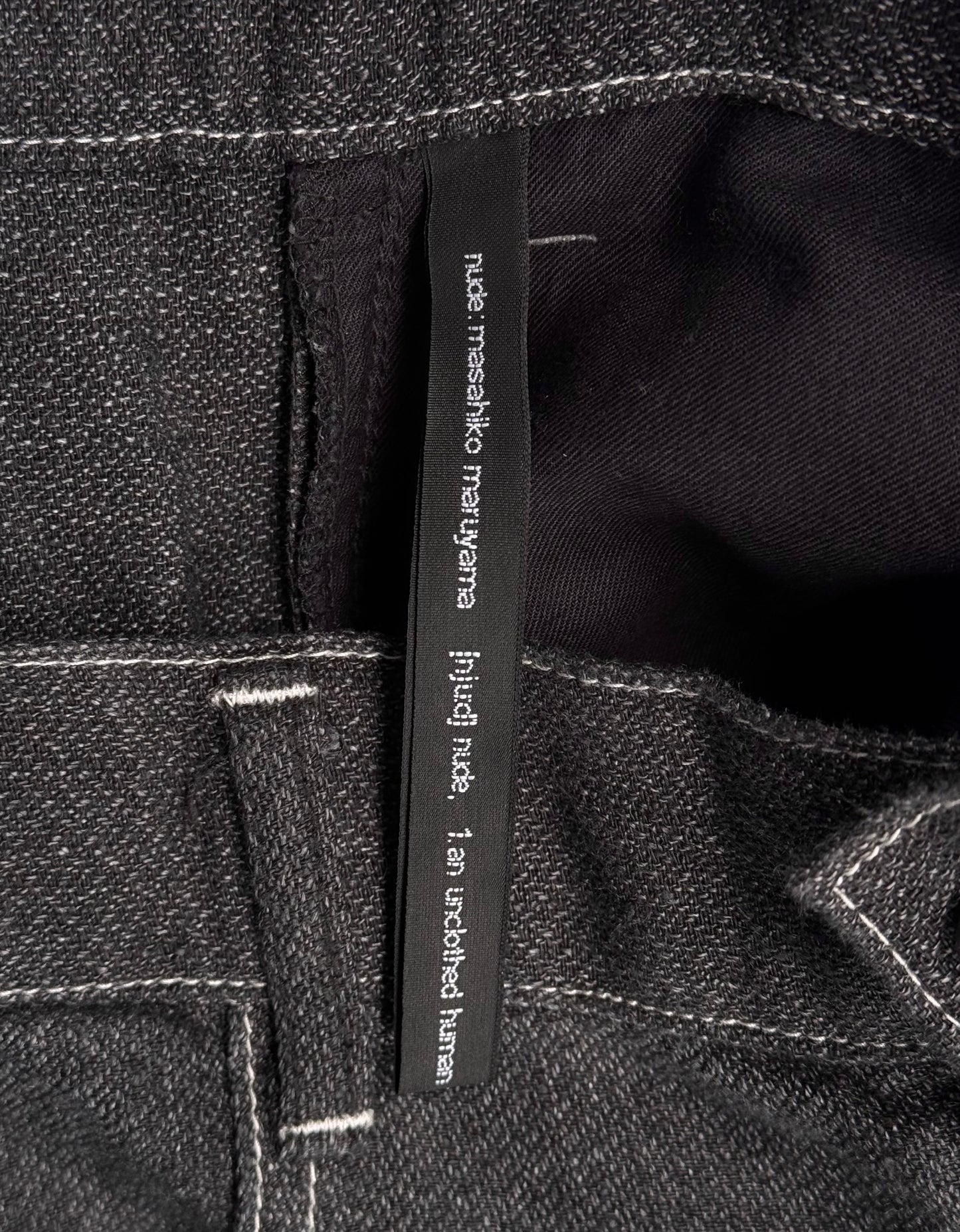 nude:masahiko maruyama SS24 Japanese Paper-blend Linen Wide Leg Bootcut Pants